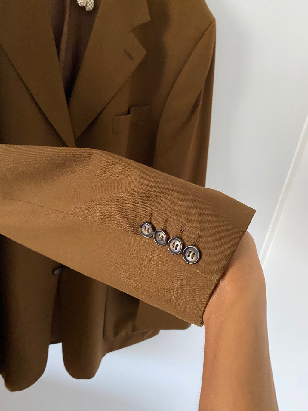 Duo Blazer Homme EDITORIAL (super Oversize) & Boucles d’oreilles « Nacrées » vintage