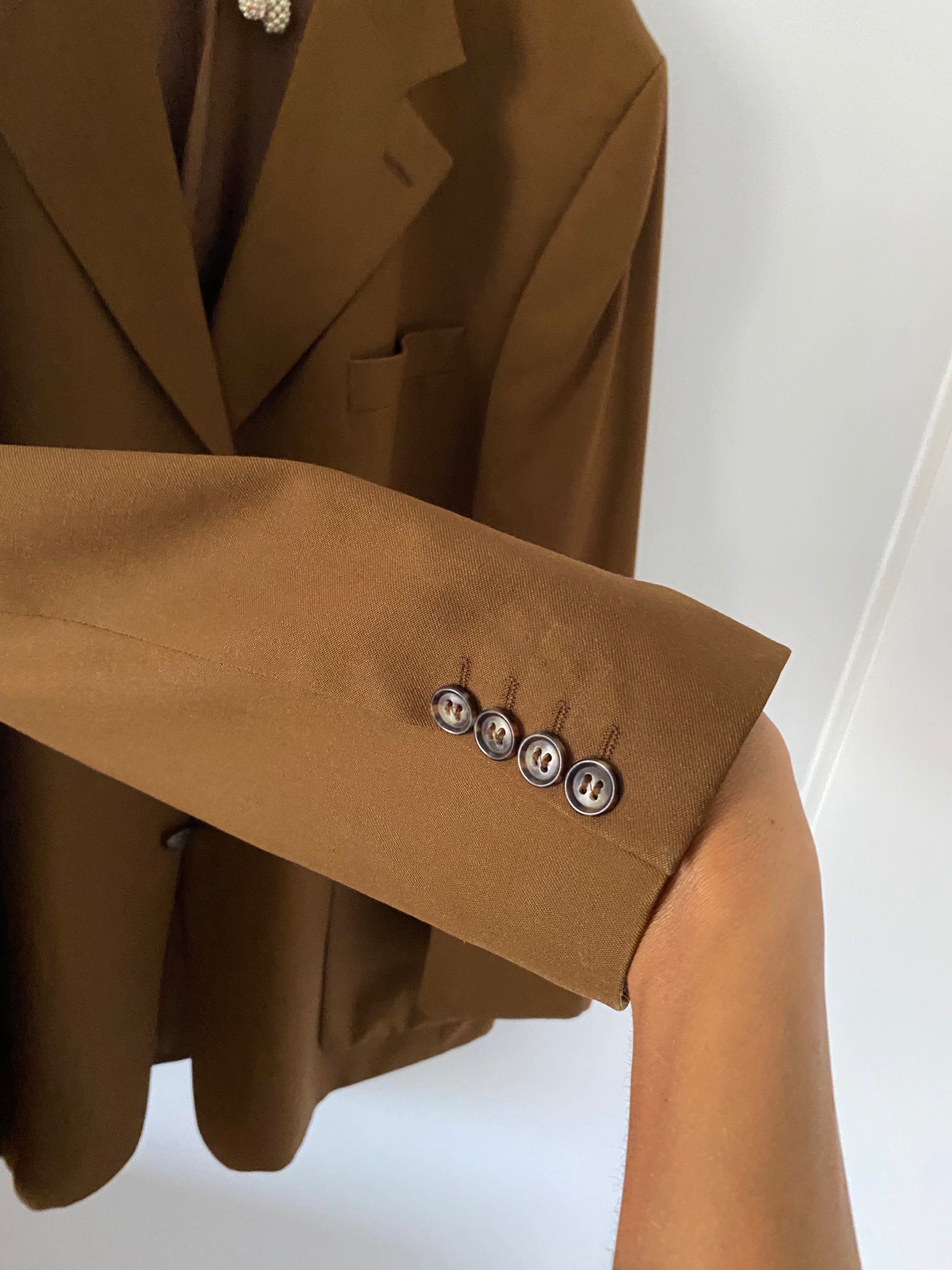 Duo Blazer Homme EDITORIAL (super Oversize) & Boucles d’oreilles « Nacrées » vintage