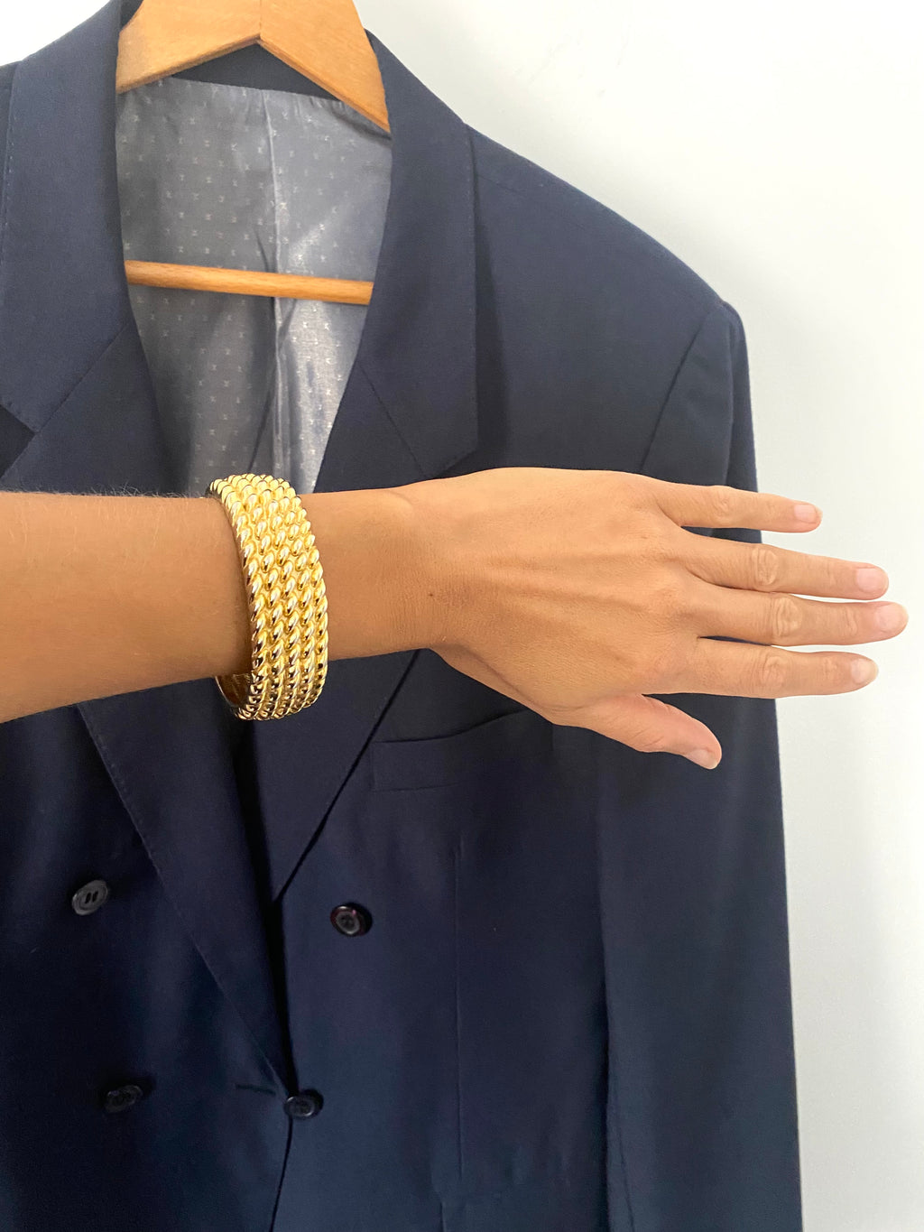 Duo Blazer Homme OVERSIZE & Manchette  « Relief » vintage