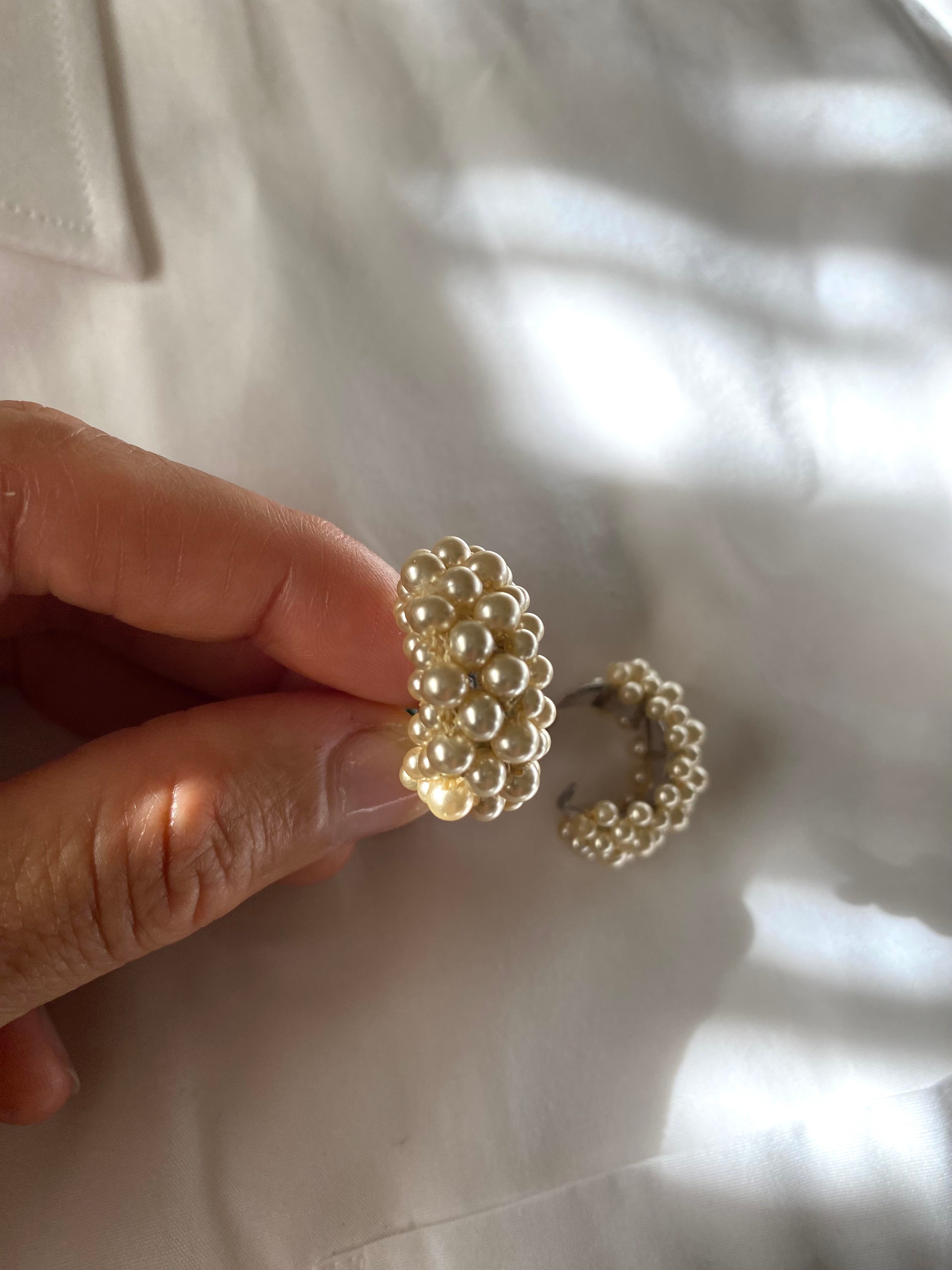 Duo Blazer Homme EDITORIAL (super Oversize) & Boucles d’oreilles « Nacrées » vintage