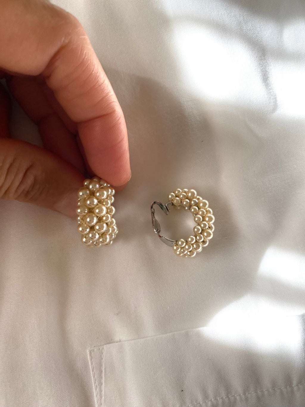 Duo Blazer Homme EDITORIAL (super Oversize) & Boucles d’oreilles « Nacrées » vintage