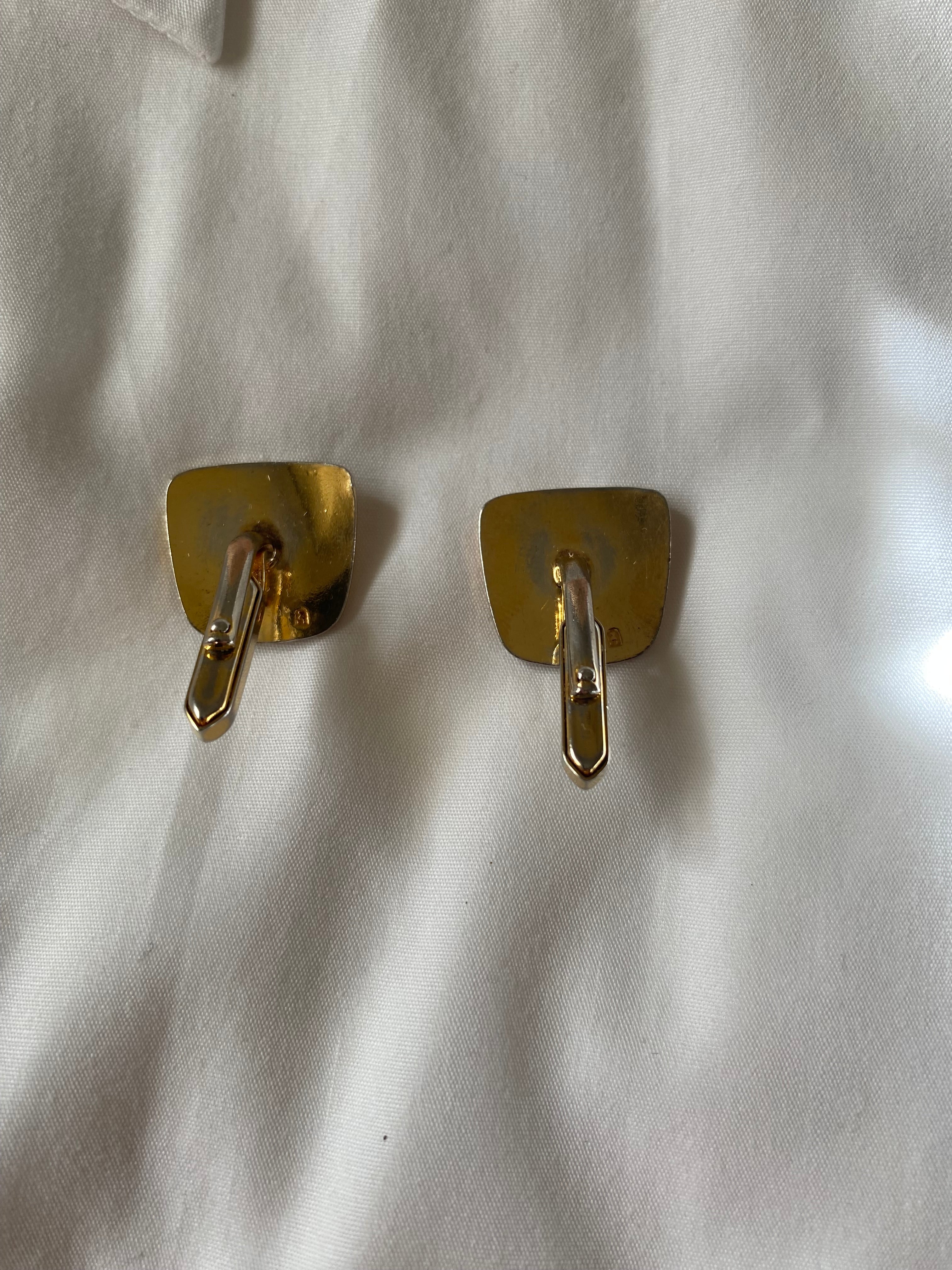 Duo Chemise blanche Homme (+ Manchettes) & Boucles d’oreilles « Inca » vintage