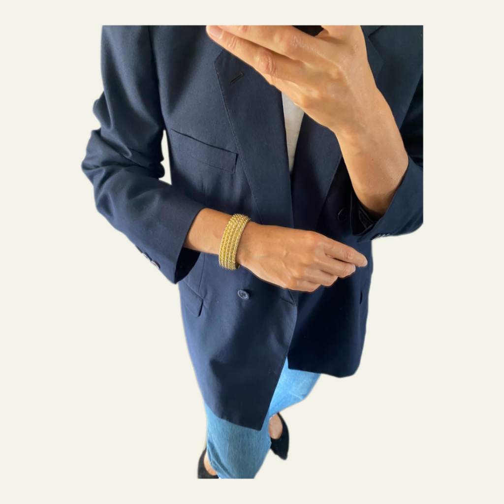 Duo Blazer Homme OVERSIZE & Manchette  « Relief » vintage