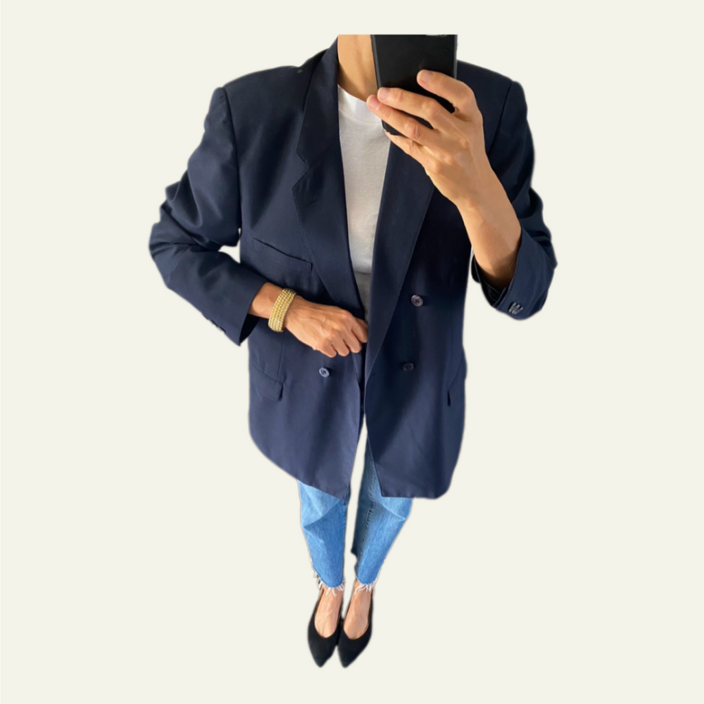 Duo Blazer Homme OVERSIZE & Manchette  « Relief » vintage