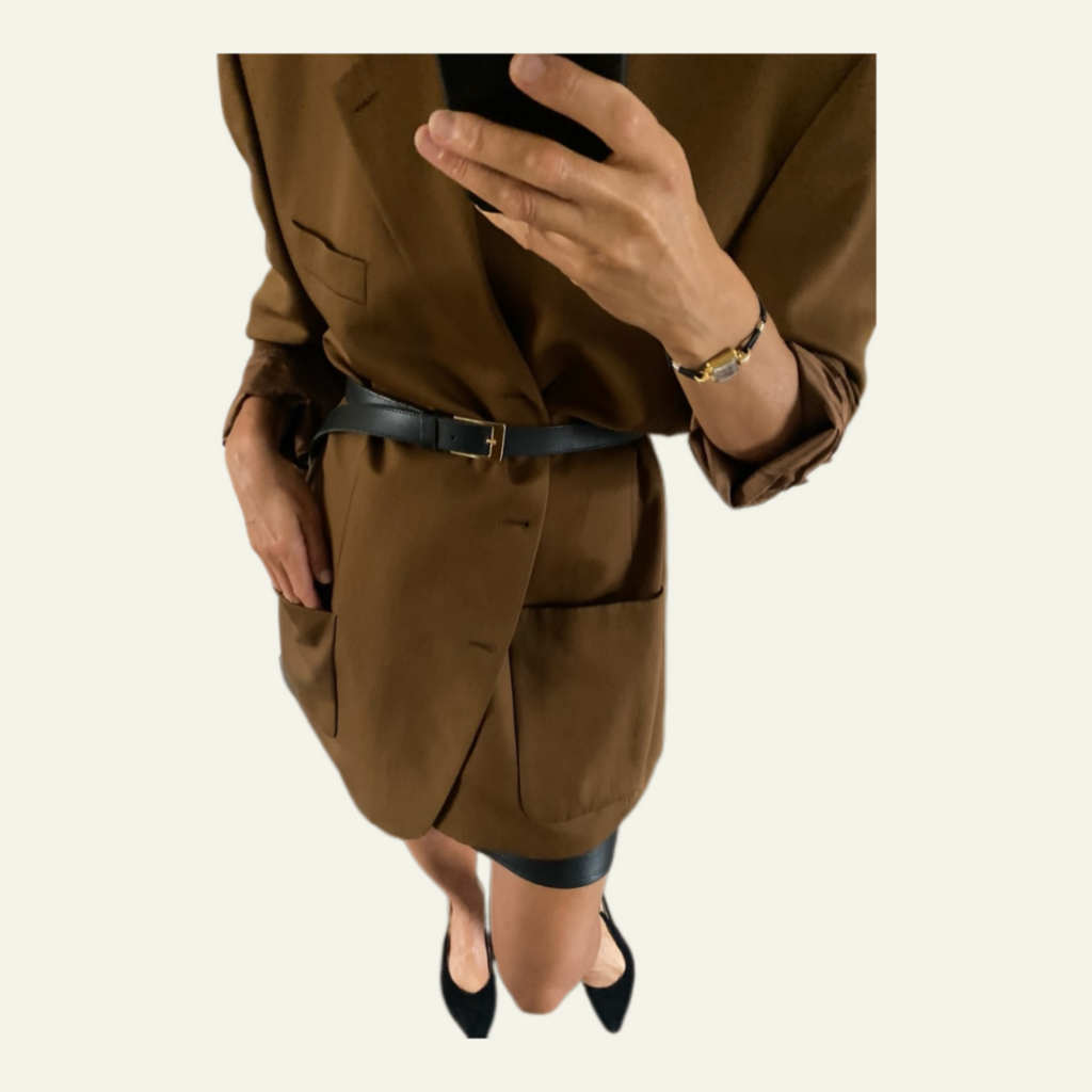 Duo Blazer Homme EDITORIAL (super Oversize) & Boucles d’oreilles « Nacrées » vintage