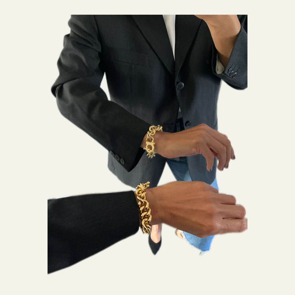 Duo Blazer Homme LUXE « YSL  anthracite » & Bracelet vintage