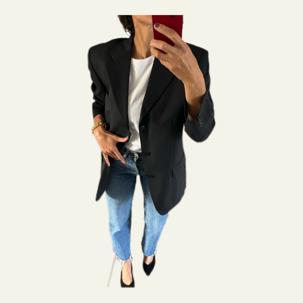 Duo Blazer Homme LUXE « YSL  anthracite » & Bracelet vintage