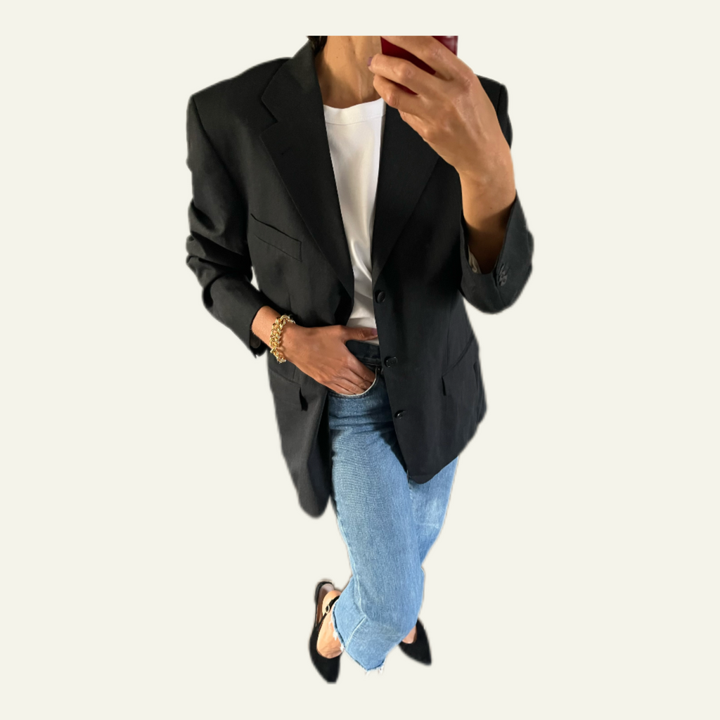 Duo Blazer Homme LUXE « YSL  anthracite » & Bracelet vintage