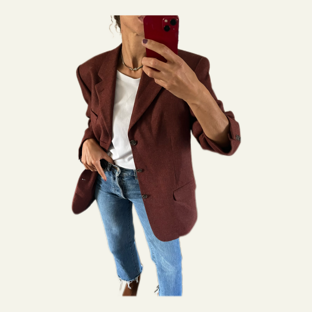 Duo Blazer Homme EDITORIAL ( super Oversize) « Conti » & Collier vintage