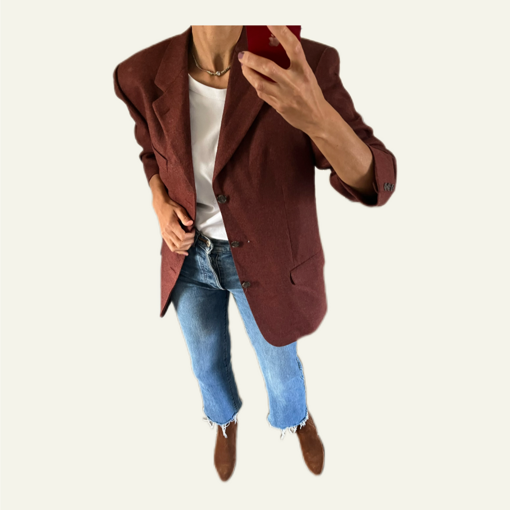 Duo Blazer Homme EDITORIAL ( super Oversize) « Conti » & Collier vintage