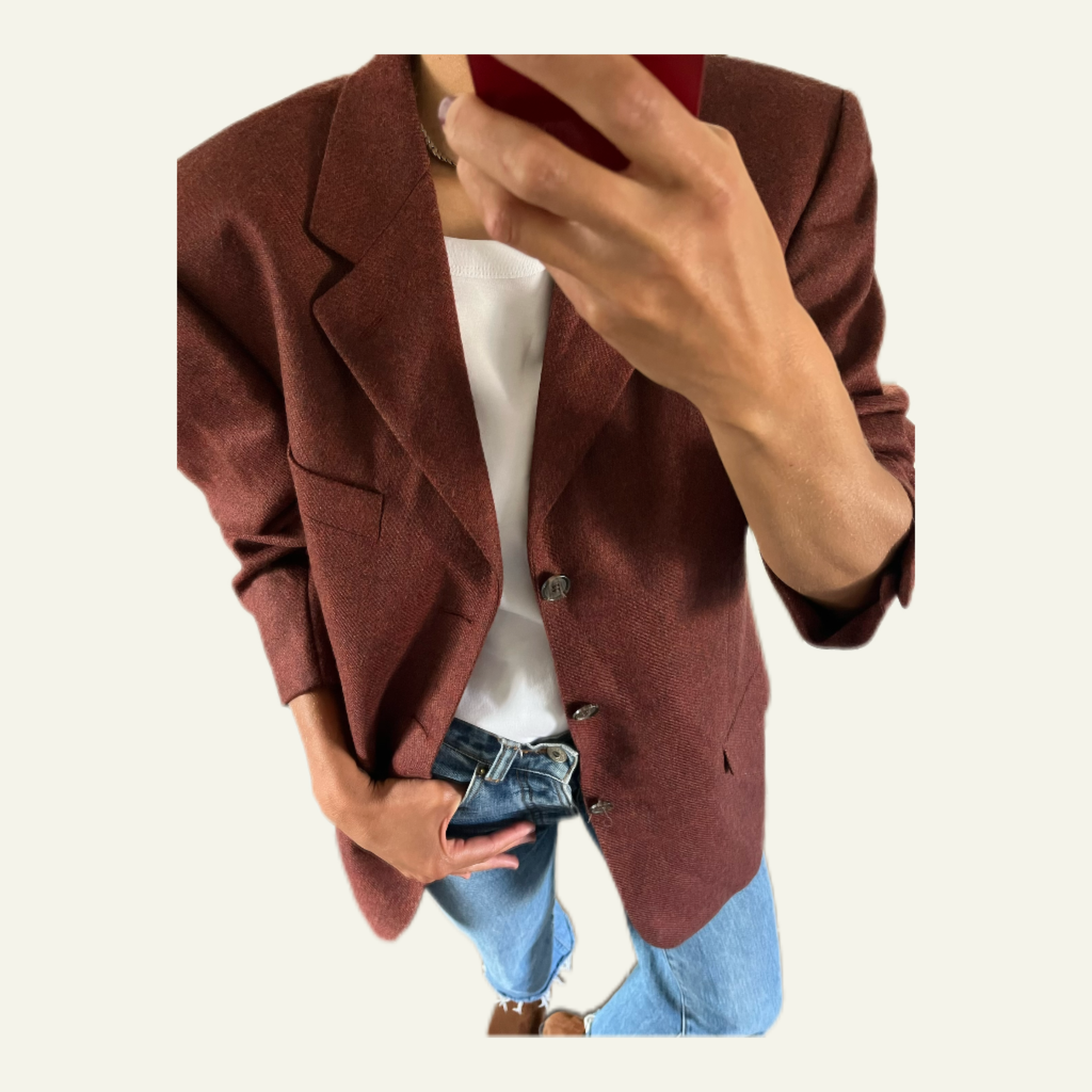 Duo Blazer Homme EDITORIAL ( super Oversize) « Conti » & Collier vintage