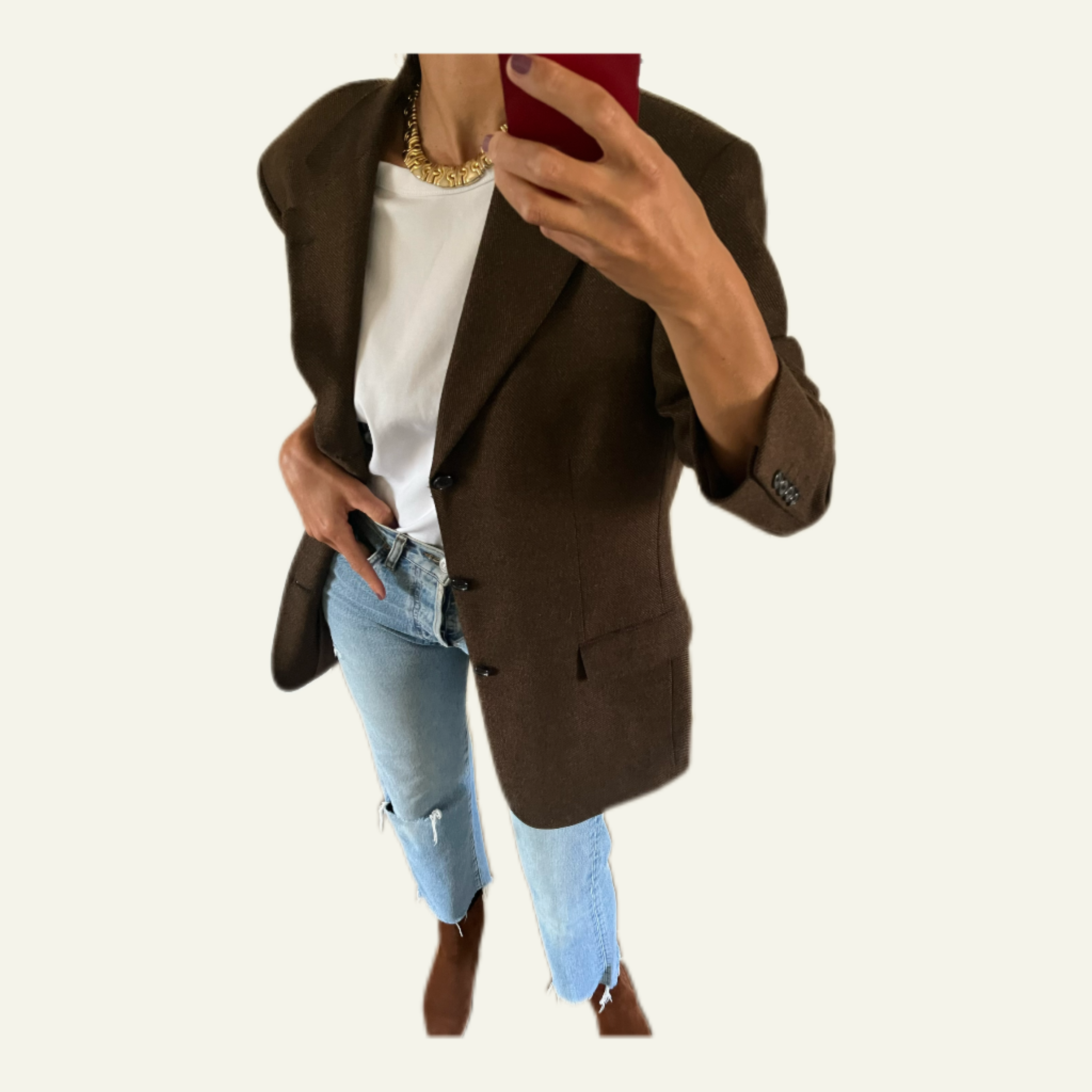 Duo Blazer  Homme LUXE Hugo boss & Collier « Inca » vintage