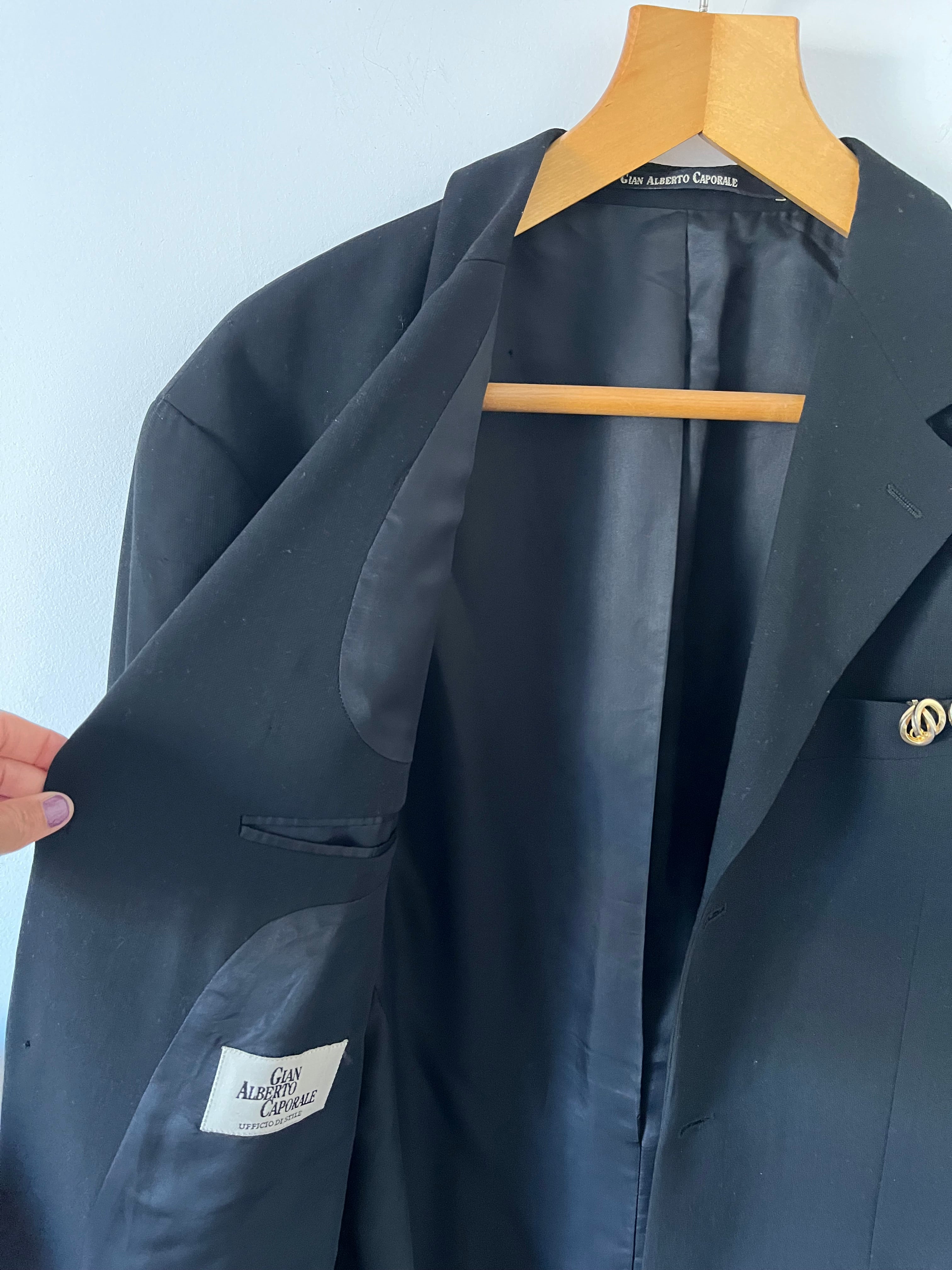 Duo Blazer Homme  EDITORIAL ( super Oversize ) &  Boucles d’oreilles vintage « infini »