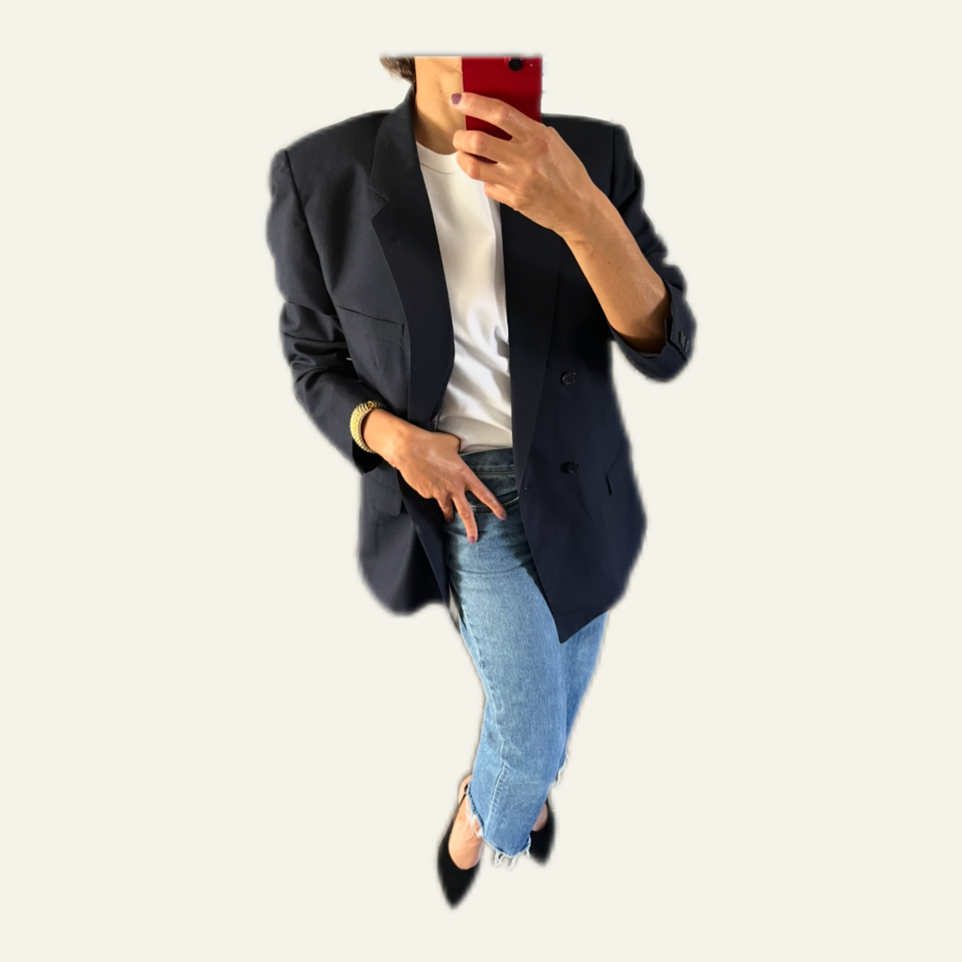 Duo Blazer Homme OVERSIZE & Manchette  « Relief » vintage