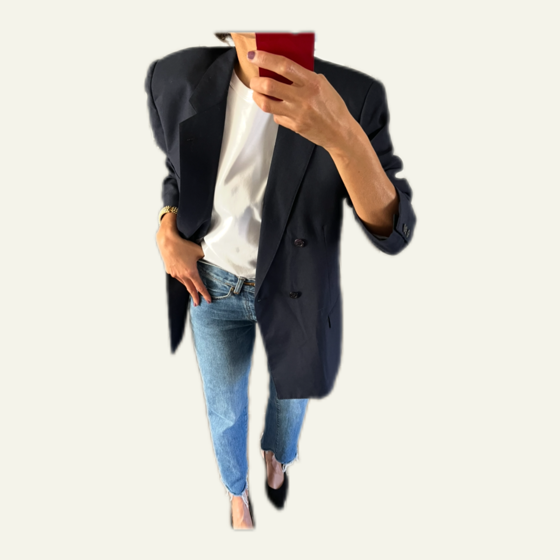 Duo Blazer Homme OVERSIZE & Manchette  « Relief » vintage