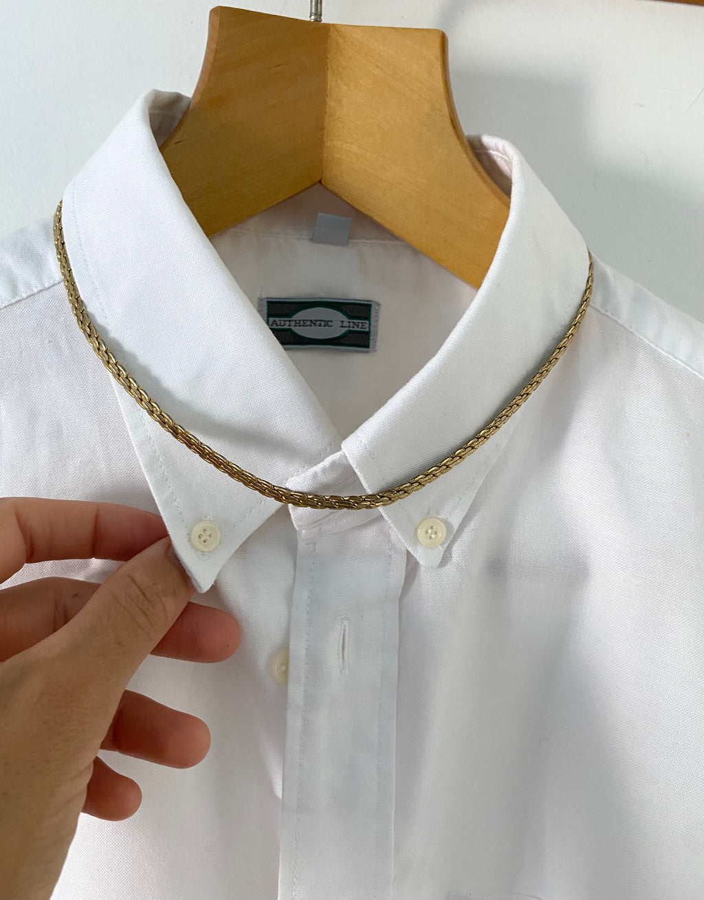 Duo Chemisier blanc Homme & Collier « Petit Épi »