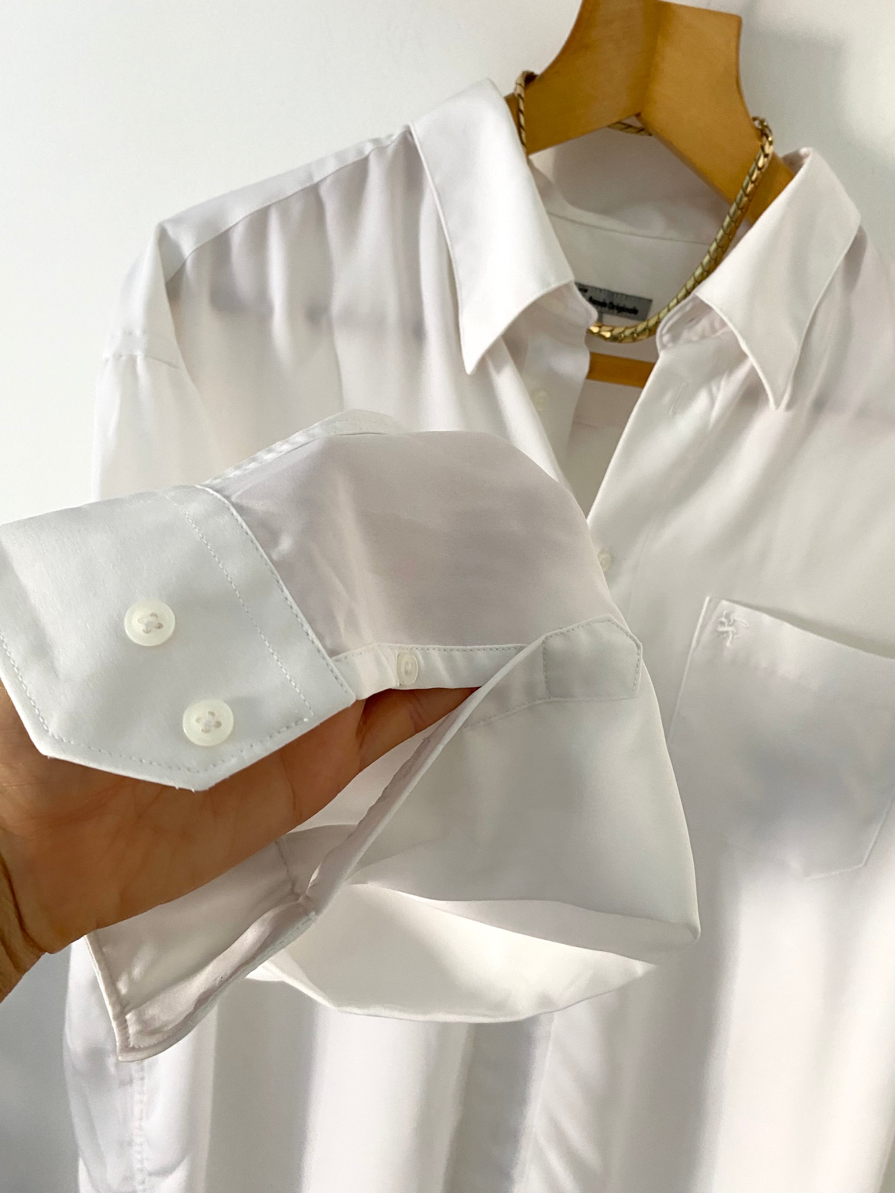 Duo Chemise blanche  Homme & Collier « Épi » vintage