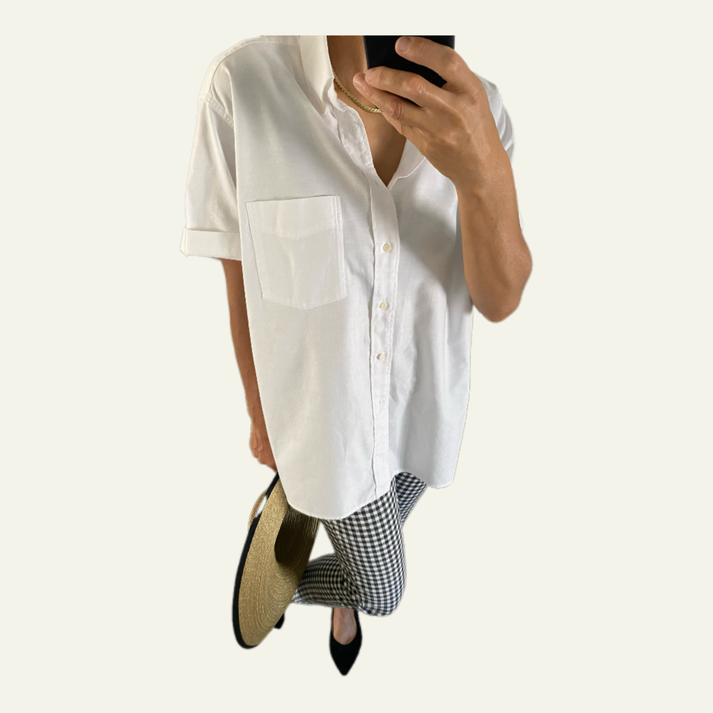 Duo Chemisier blanc Homme & Collier « Petit Épi »