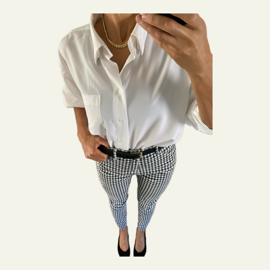 Duo Chemise blanche  Homme & Collier « Épi » vintage