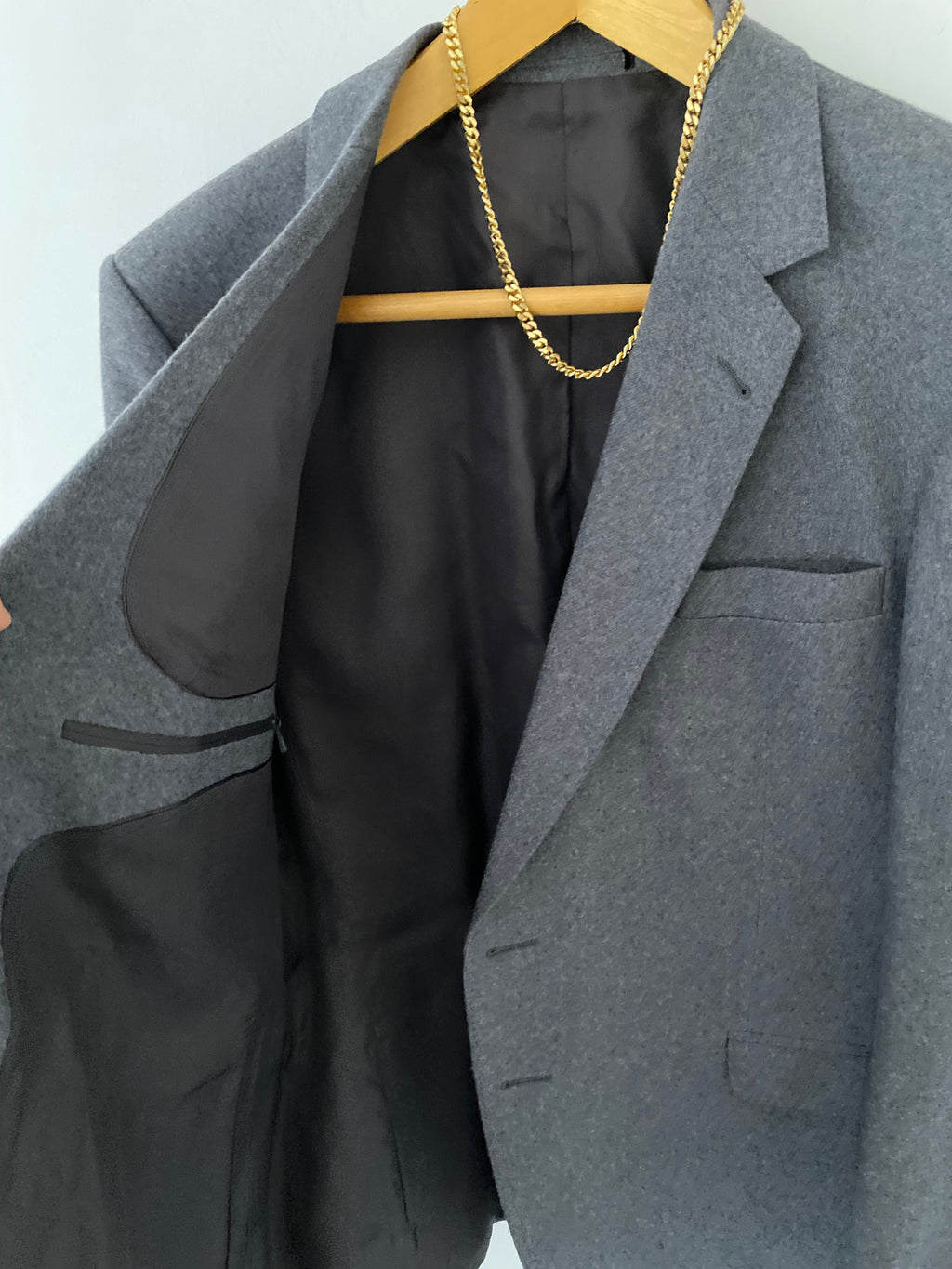 Duo Blazer Homme OVERSIZE « Oxford » & Collier vintage