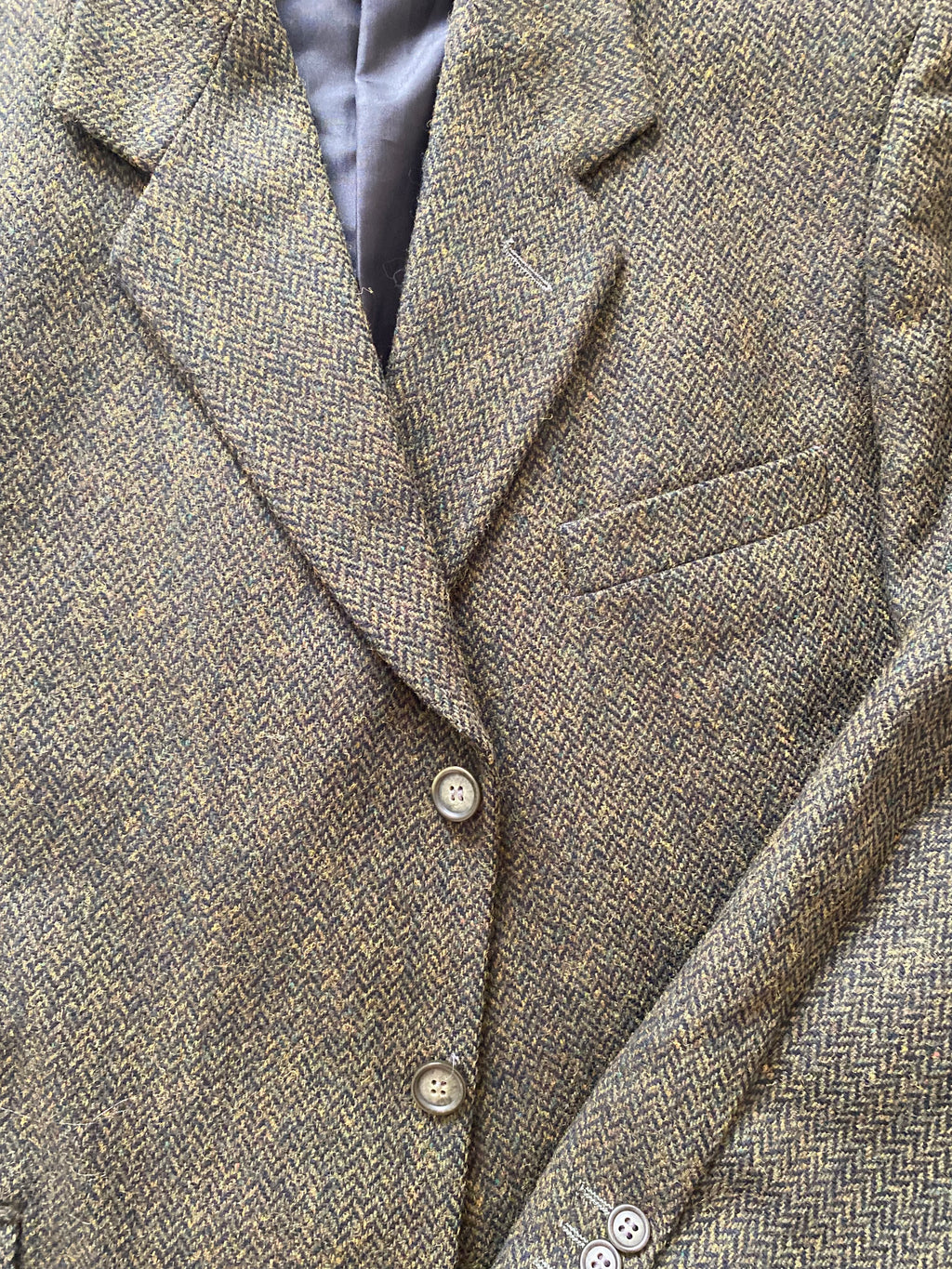 Duo Blazer Homme EDITORIAL ( super Oversize ) « Shetland »  & Sac cuir vintage