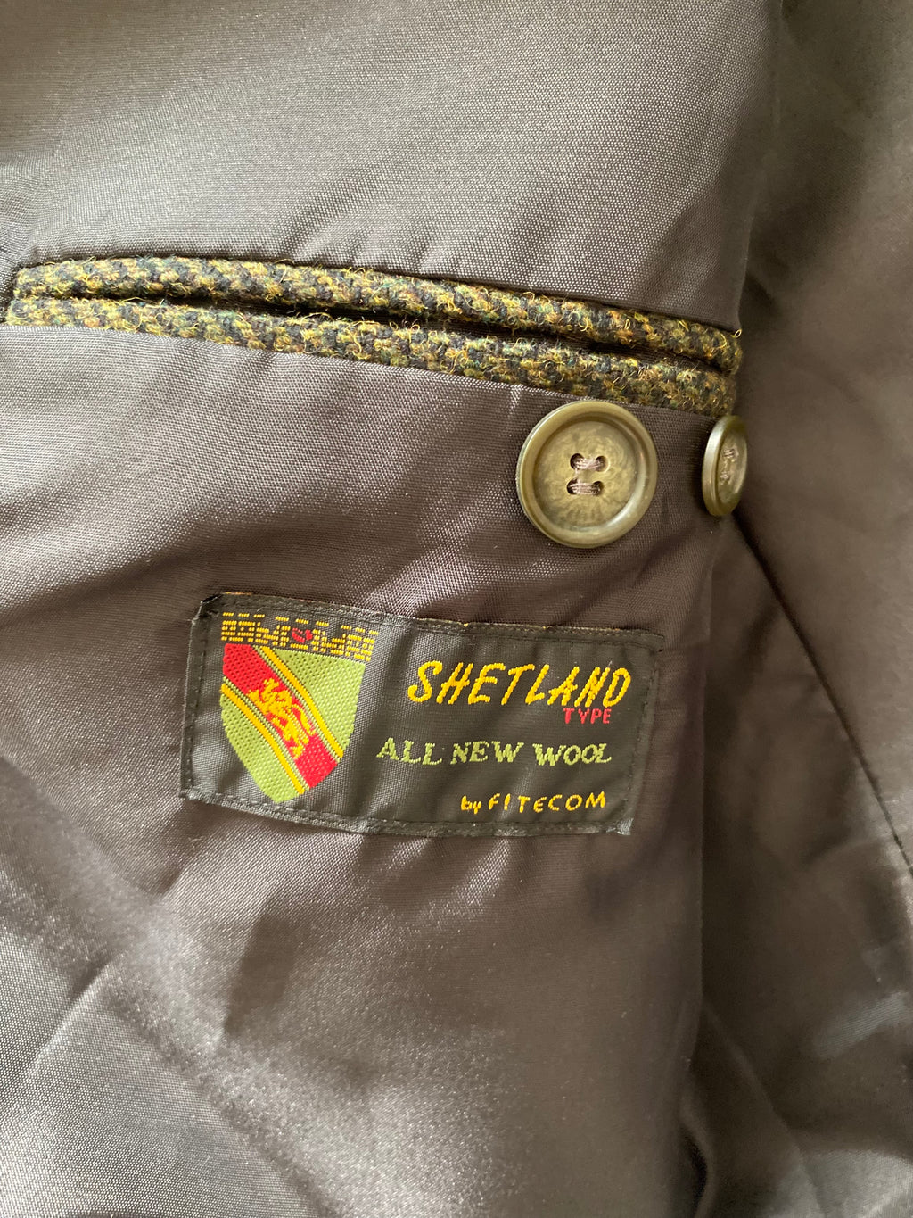 Duo Blazer Homme EDITORIAL ( super Oversize ) « Shetland »  & Sac cuir vintage