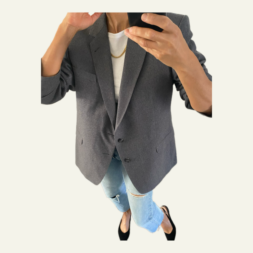 Duo Blazer Homme OVERSIZE « Oxford » & Collier vintage