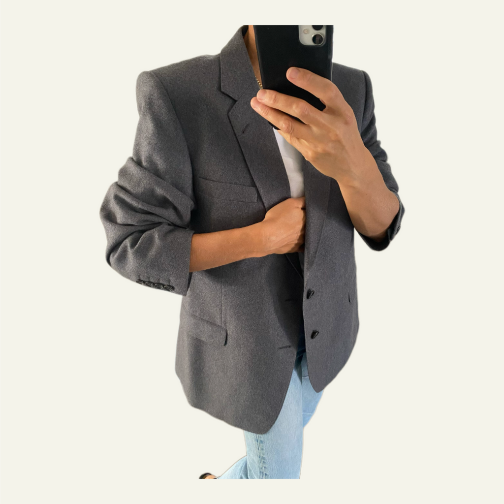 Duo Blazer Homme OVERSIZE « Oxford » & Collier vintage