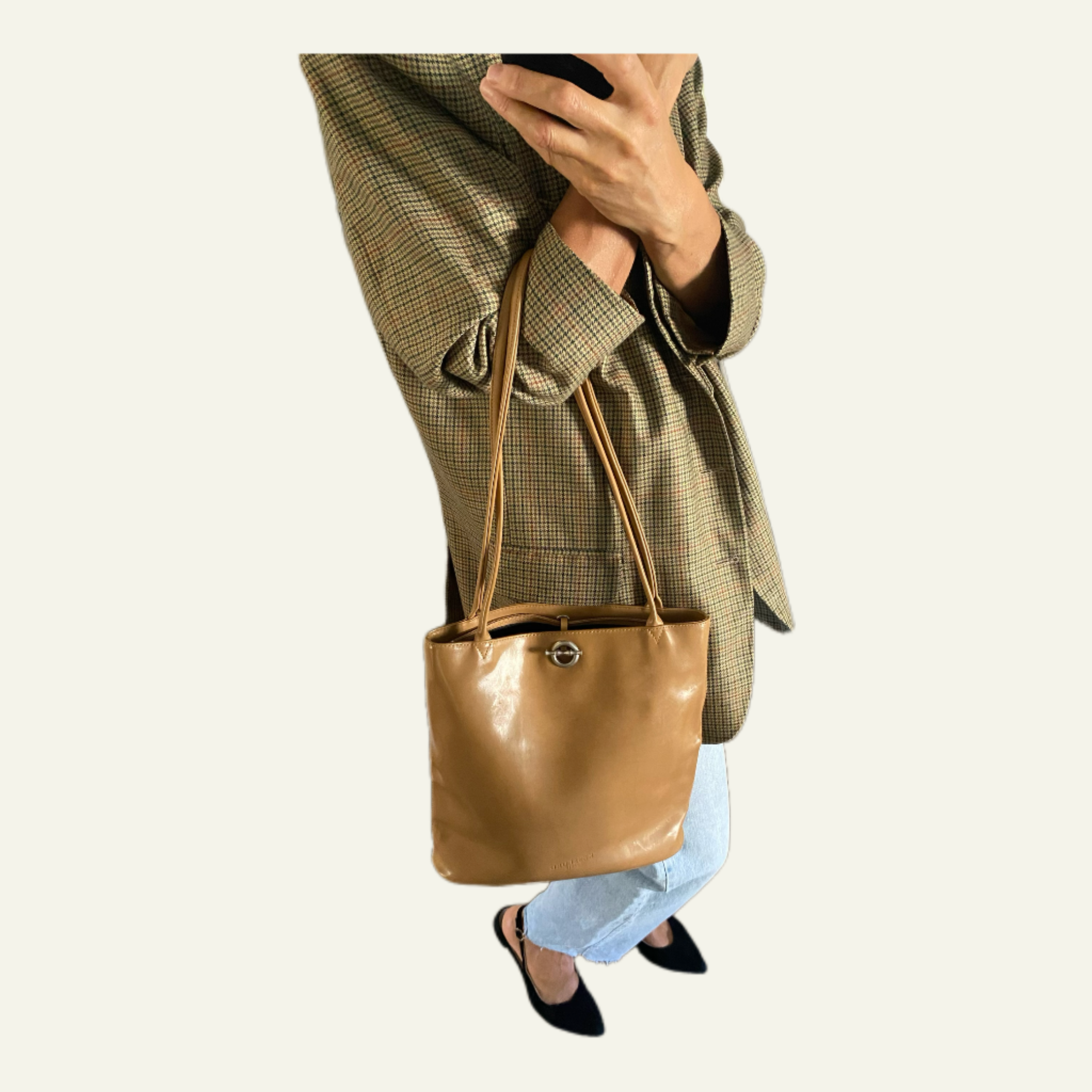 Duo Blazer Homme OVERSIZE « Tartan » & Sac cuir