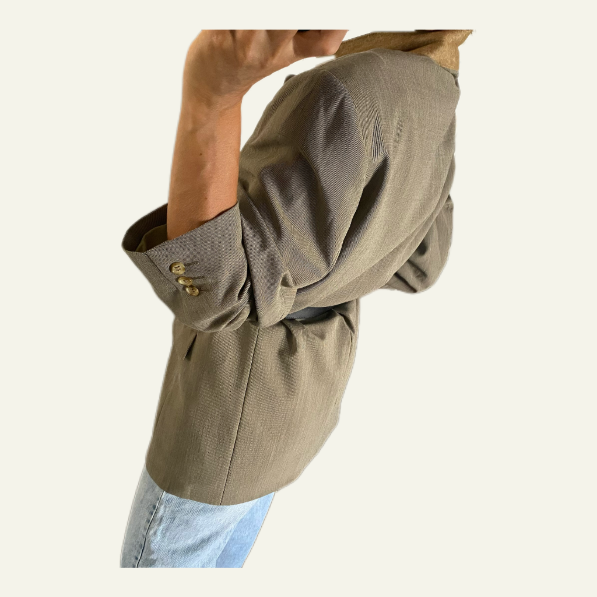 Duo Blazer Homme EDITORIAL ( super Oversize) & Boucles d’oreilles « Accordéon » vintage