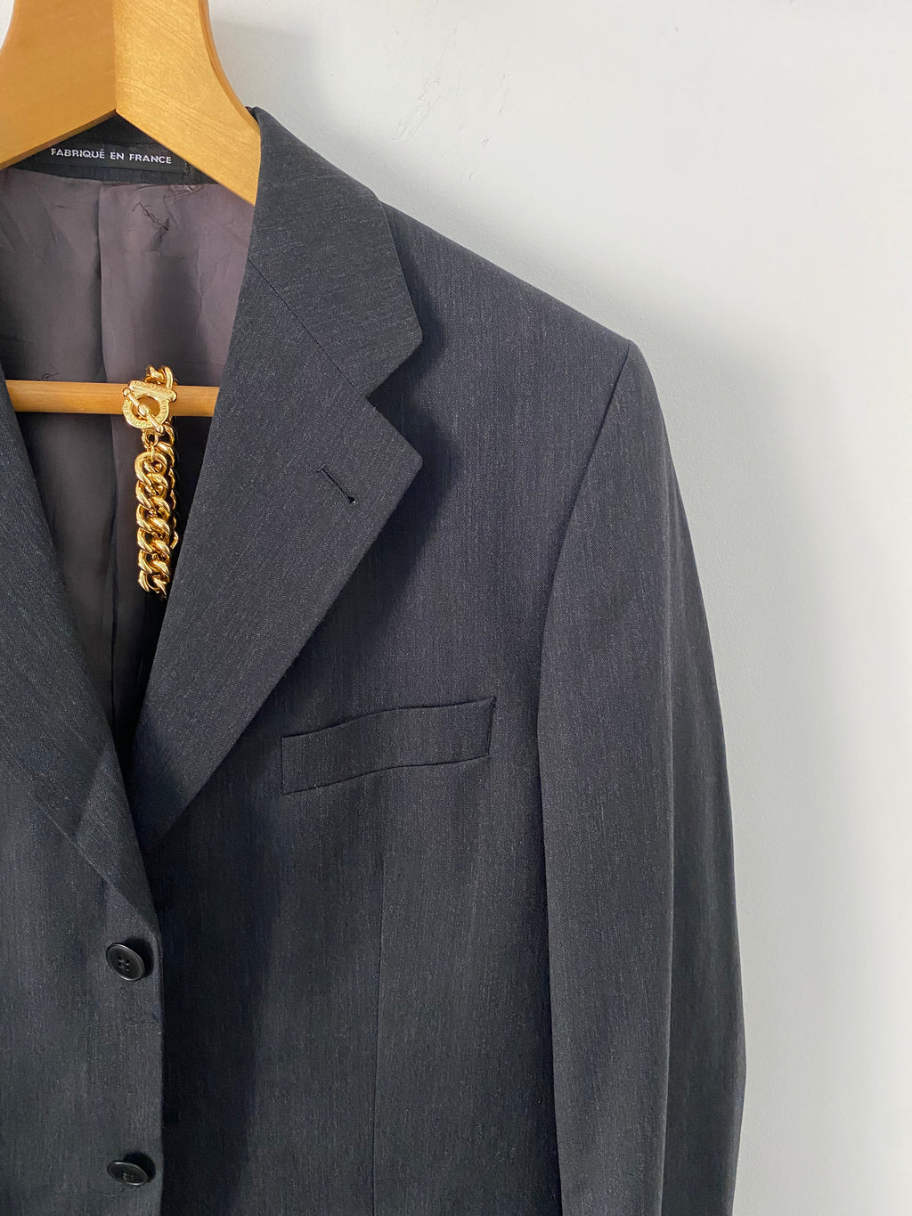 Duo Blazer Homme LUXE « YSL  anthracite » & Bracelet vintage