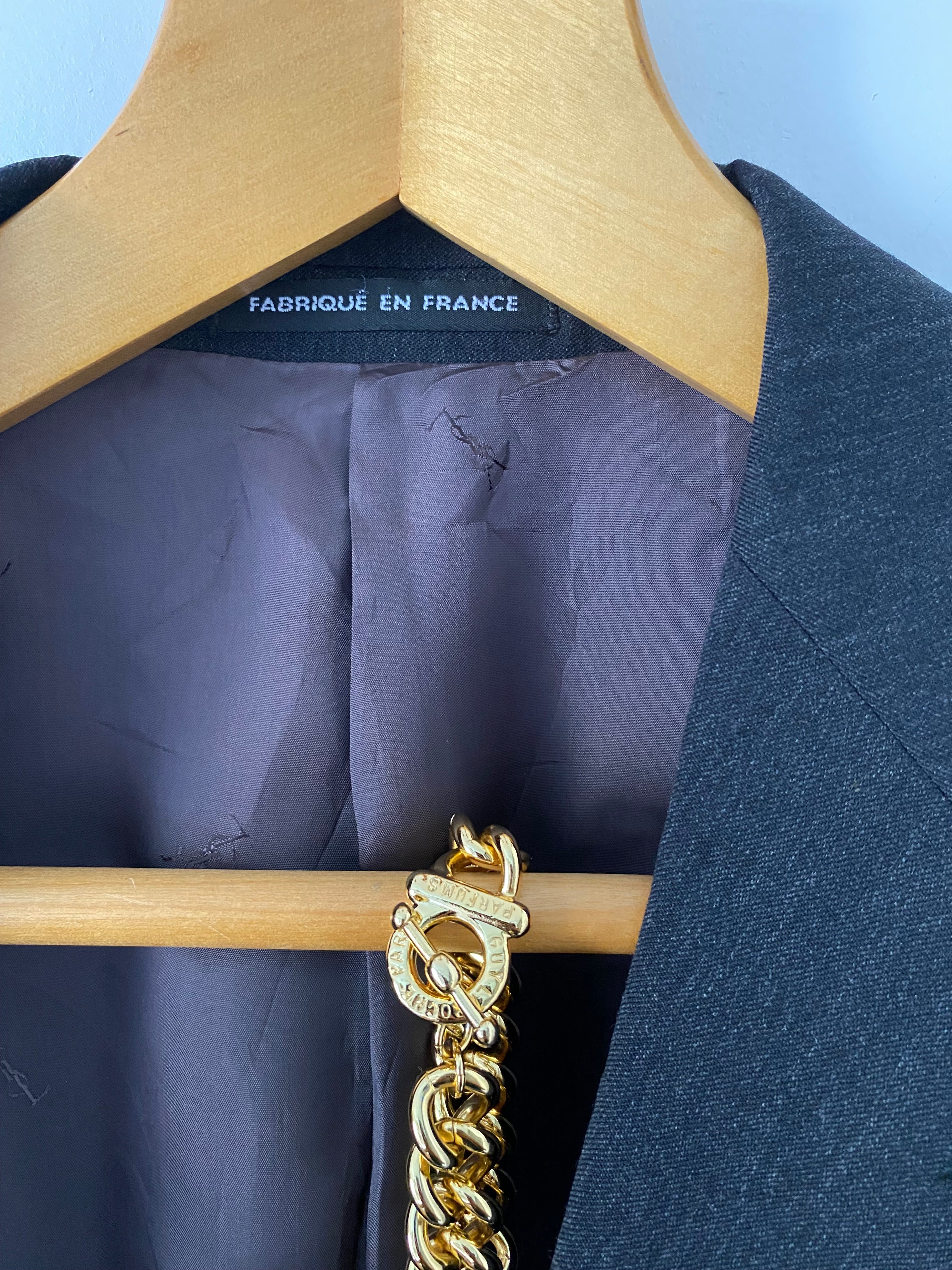 Duo Blazer Homme LUXE « YSL  anthracite » & Bracelet vintage