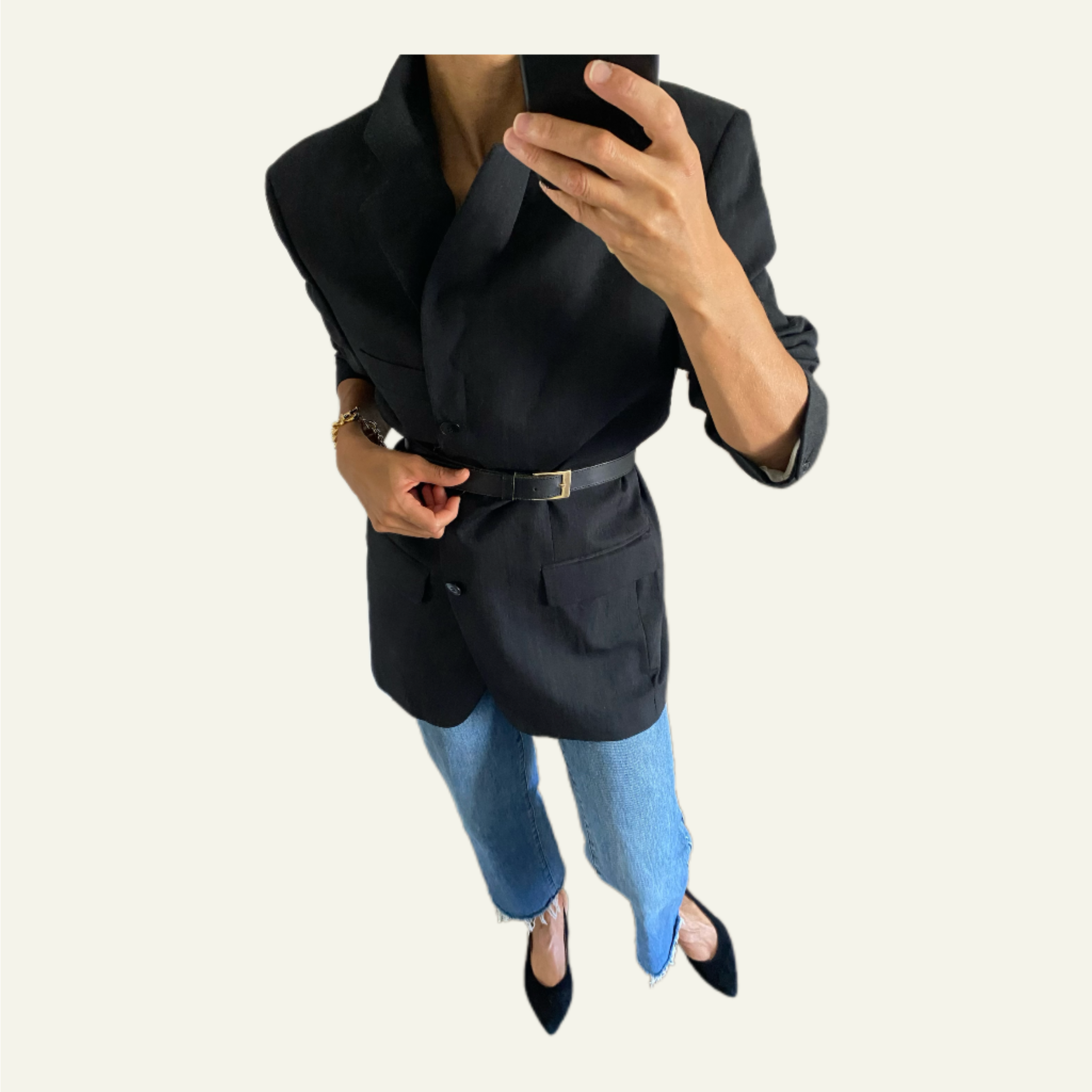 Duo Blazer Homme LUXE « YSL  anthracite » & Bracelet vintage