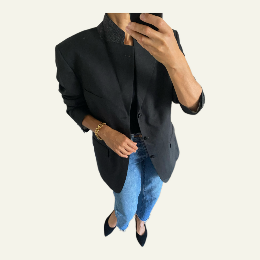 Duo Blazer Homme LUXE « YSL  anthracite » & Bracelet vintage