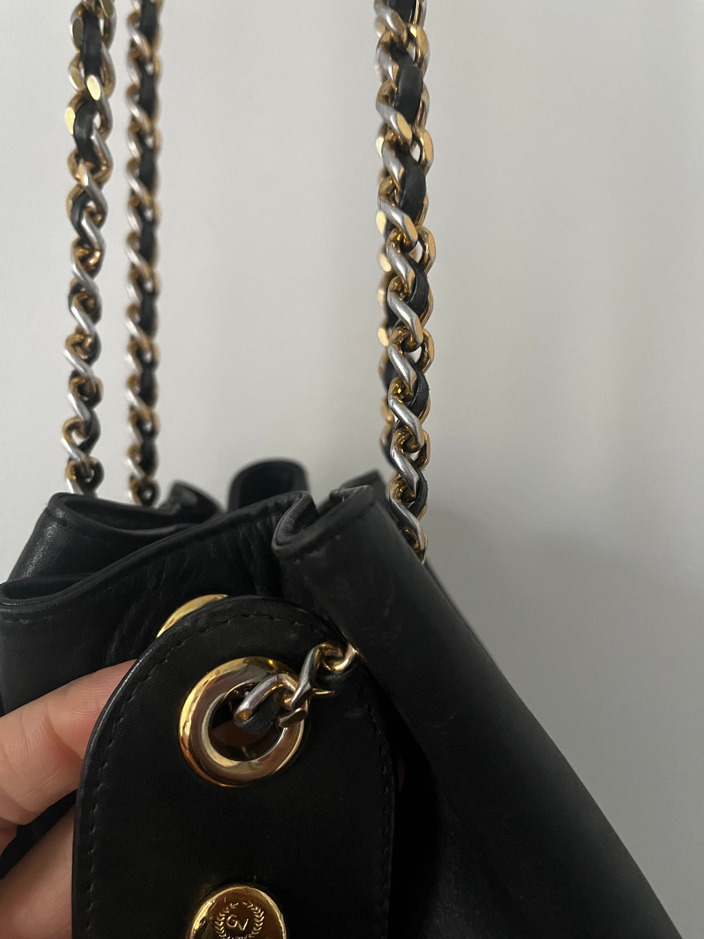 Duo Blazer Homme LUXE YSL vintage   & Sac « seau» matelassé cuir vintage 