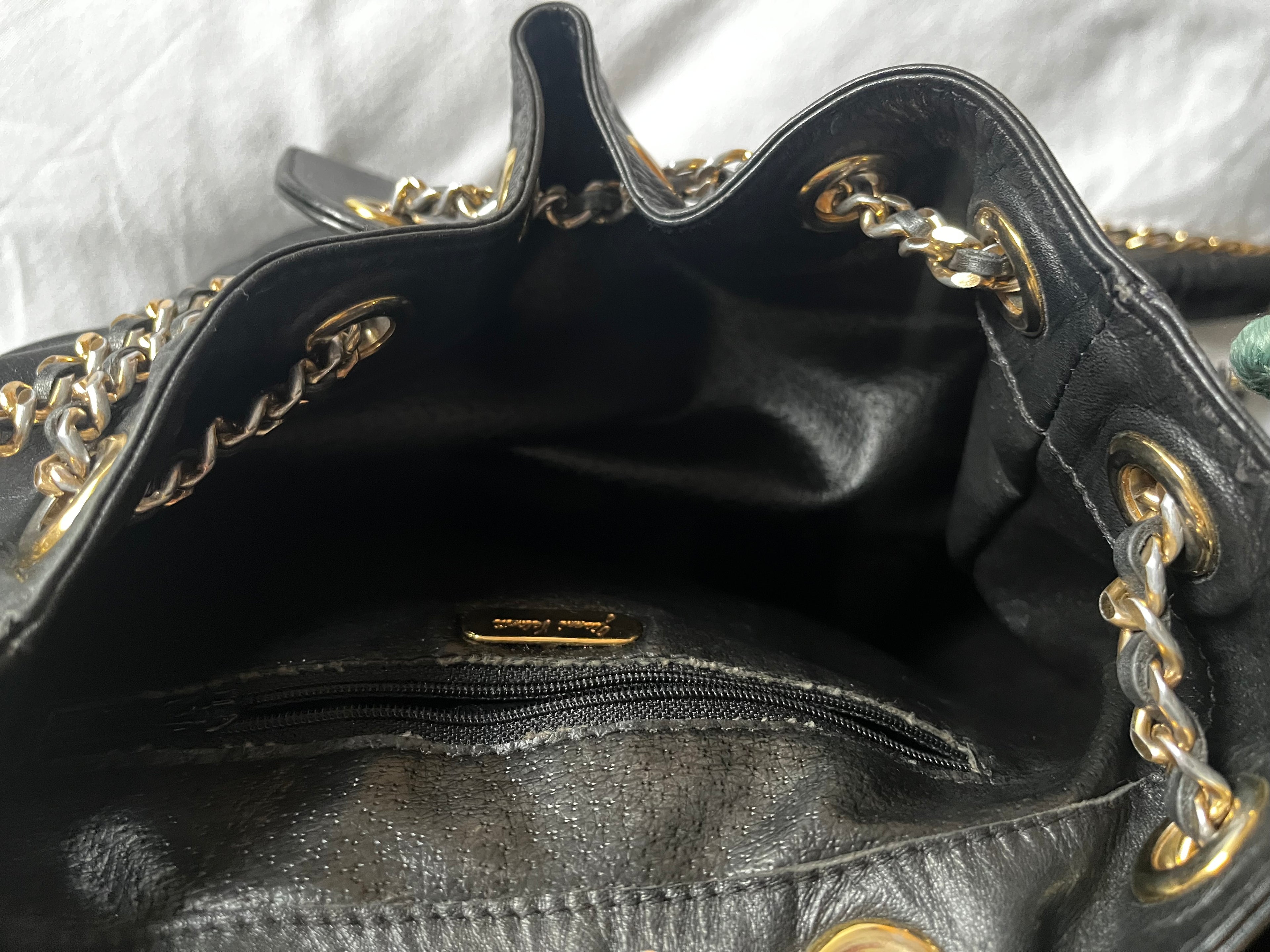 Duo Blazer Homme LUXE YSL vintage   & Sac « seau» matelassé cuir vintage 