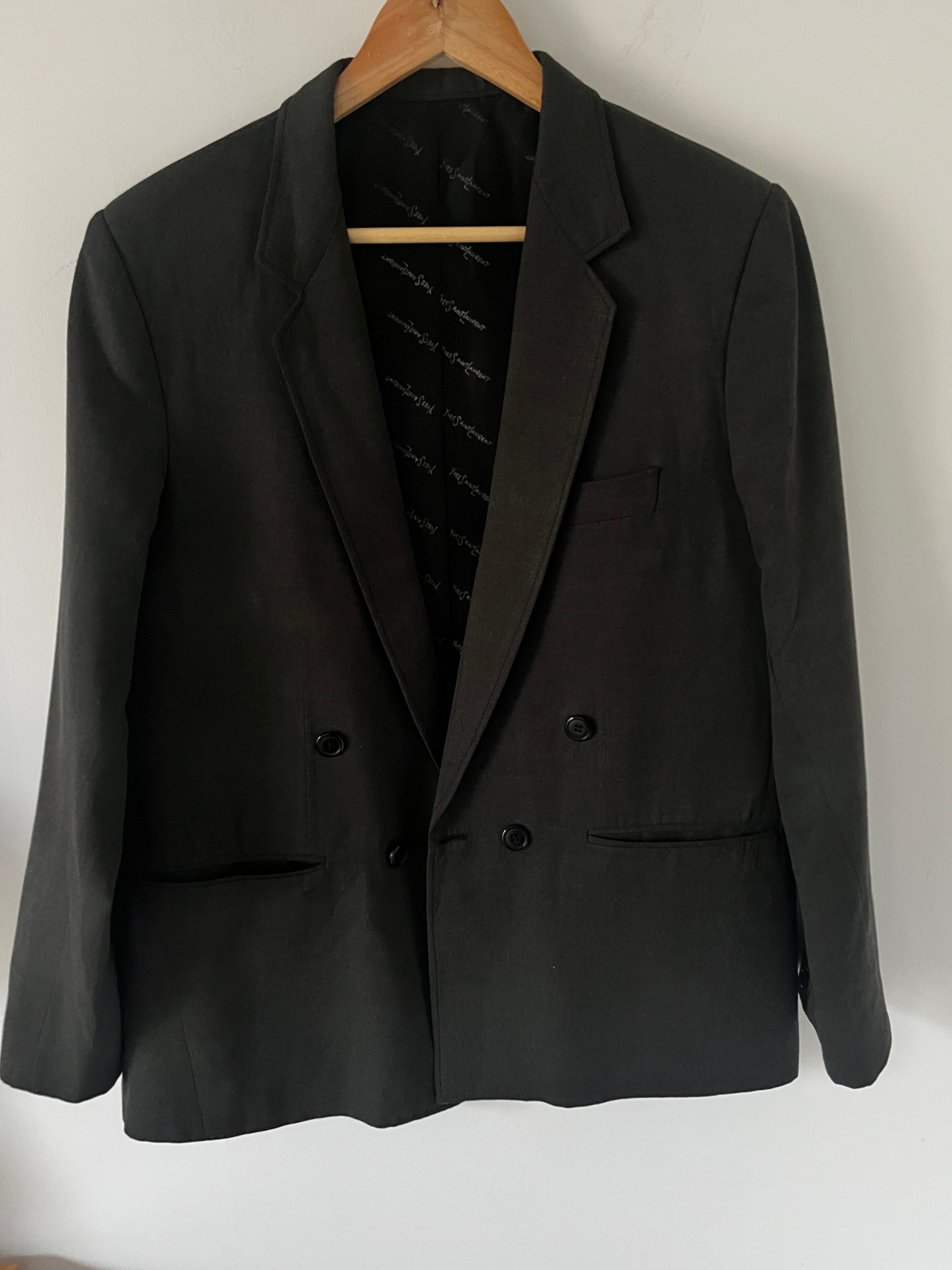Duo Blazer Homme LUXE YSL vintage   & Sac « seau» matelassé cuir vintage 