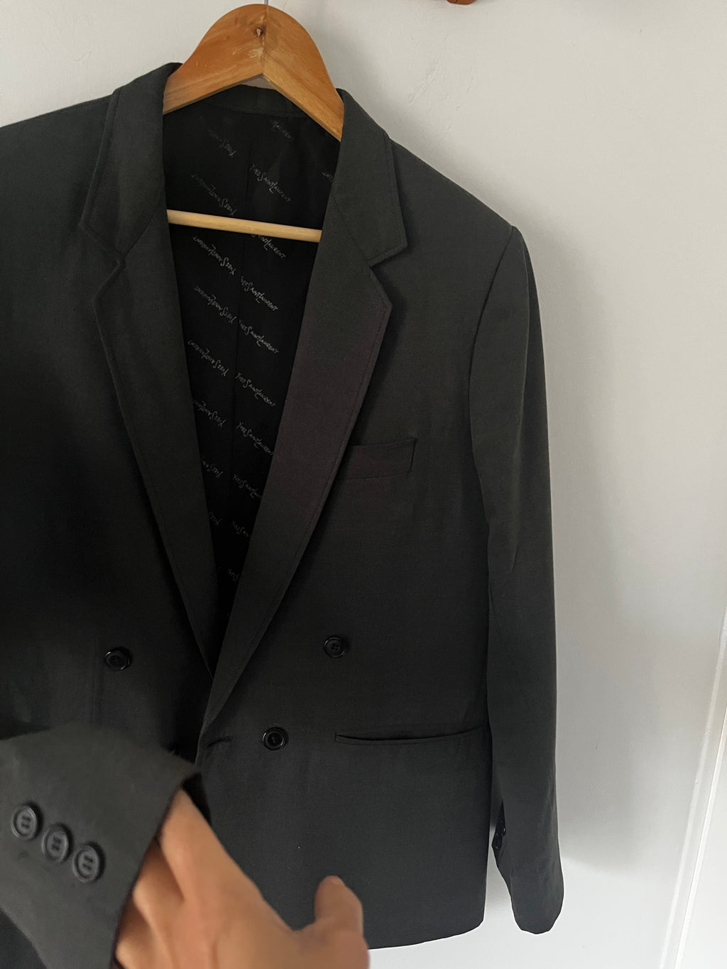 Duo Blazer Homme LUXE YSL vintage   & Sac « seau» matelassé cuir vintage 