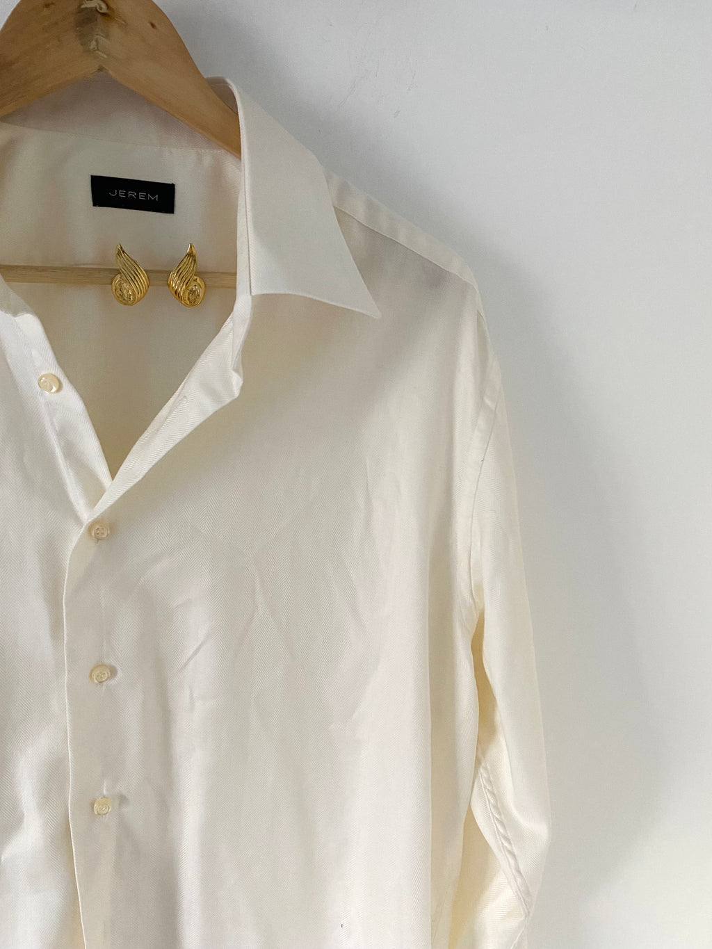 Duo Chemise Homme (+ Manchettes)  & Boucles d’oreilles « Ailes d’anges »