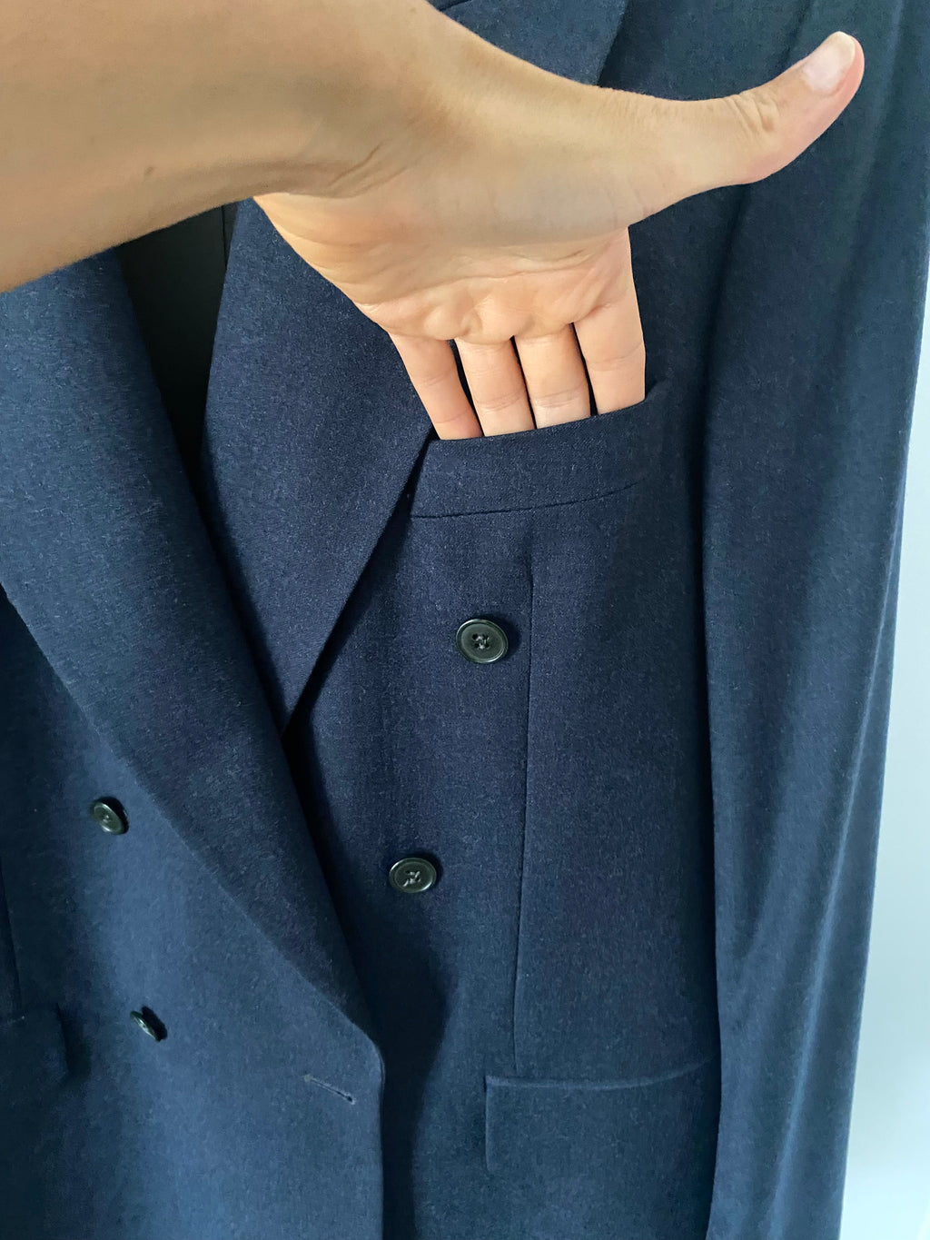 LUXE Men’s Blazer “YSL blue gray” & Vintage Bracelet Duo
