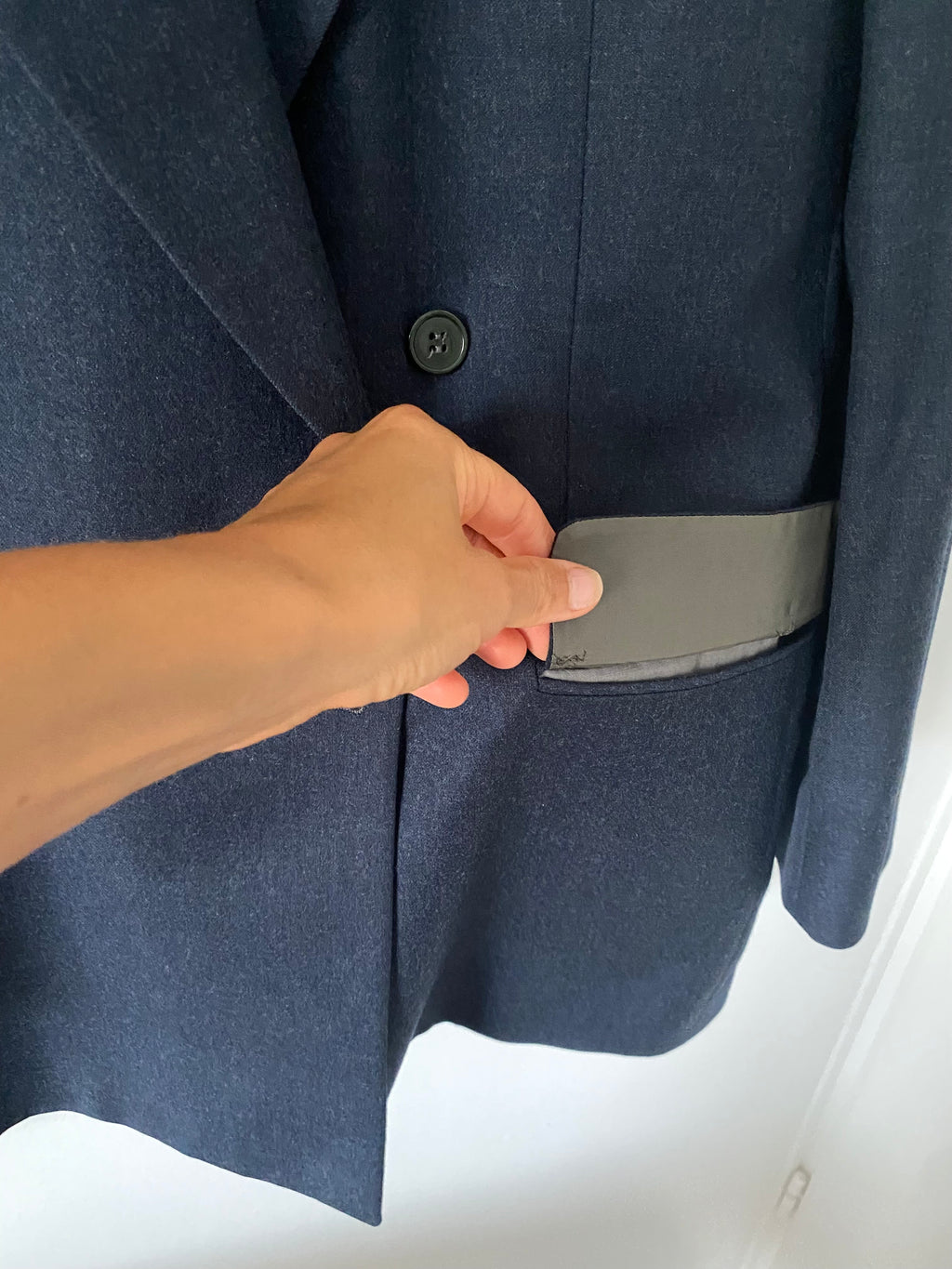 LUXE Men’s Blazer “YSL blue gray” & Vintage Bracelet Duo