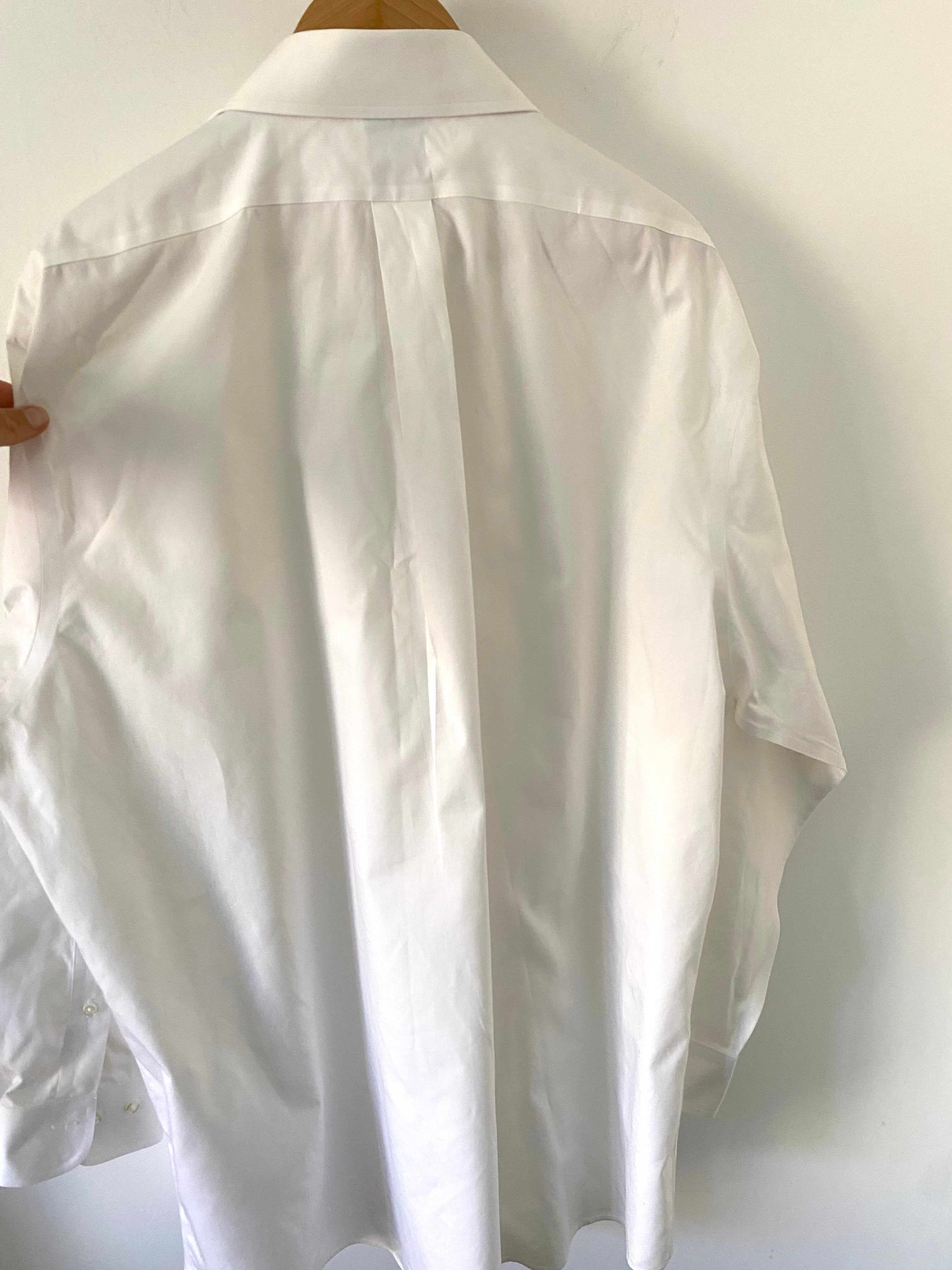 Duo Chemise blanche Homme oversize & Sac  « Cuir tresse » vintage