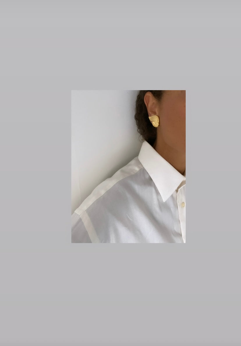 Duo Chemise Homme (+ Manchettes)  & Boucles d’oreilles « Ailes d’anges »