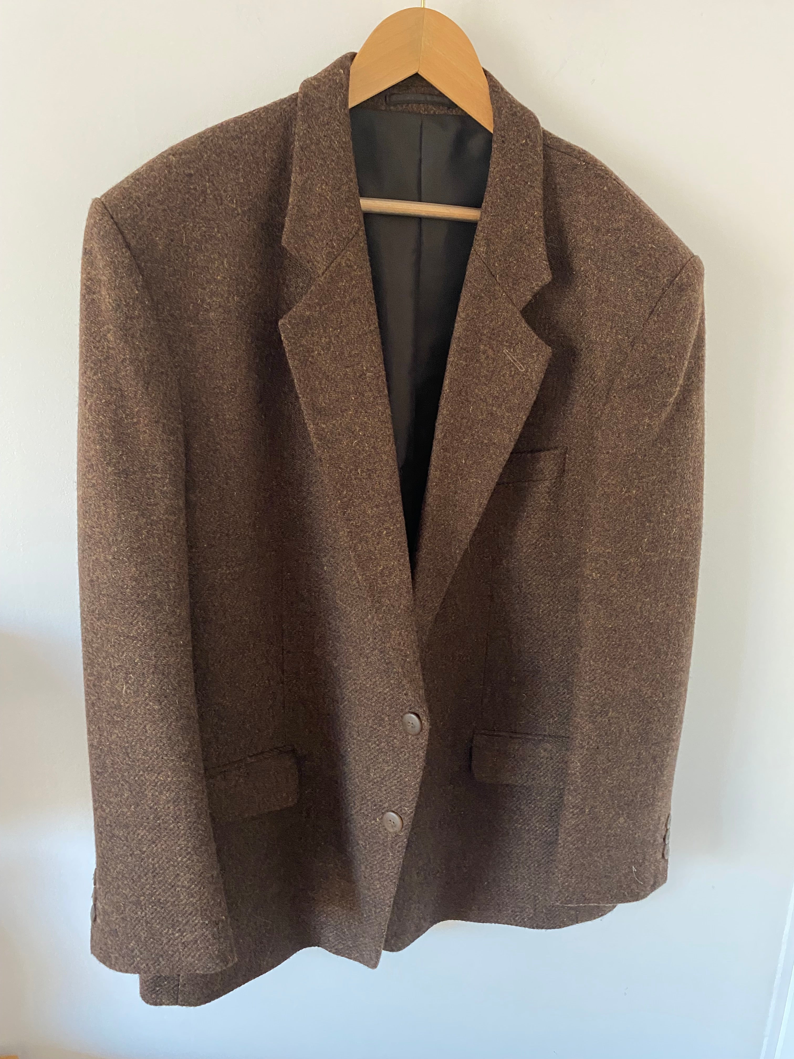 Duo Blazer Homme EDITORIAL  (super Oversize ) & Boucles d’oreilles « Diptyque losange » vintage