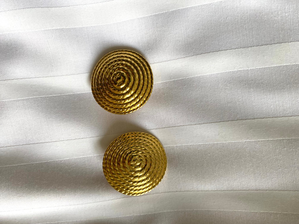 Duo Chemise blanche Homme (+ Manchettes) & Boucles d’oreilles « Inca » vintage