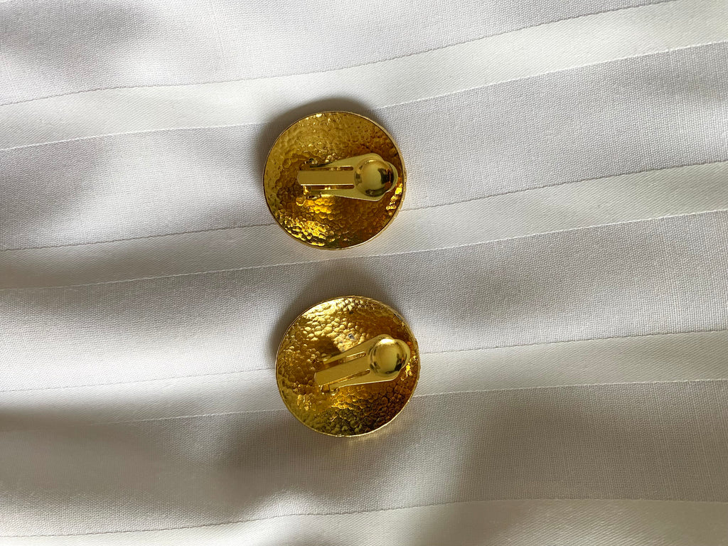 Duo Chemise blanche Homme (+ Manchettes) & Boucles d’oreilles « Inca » vintage