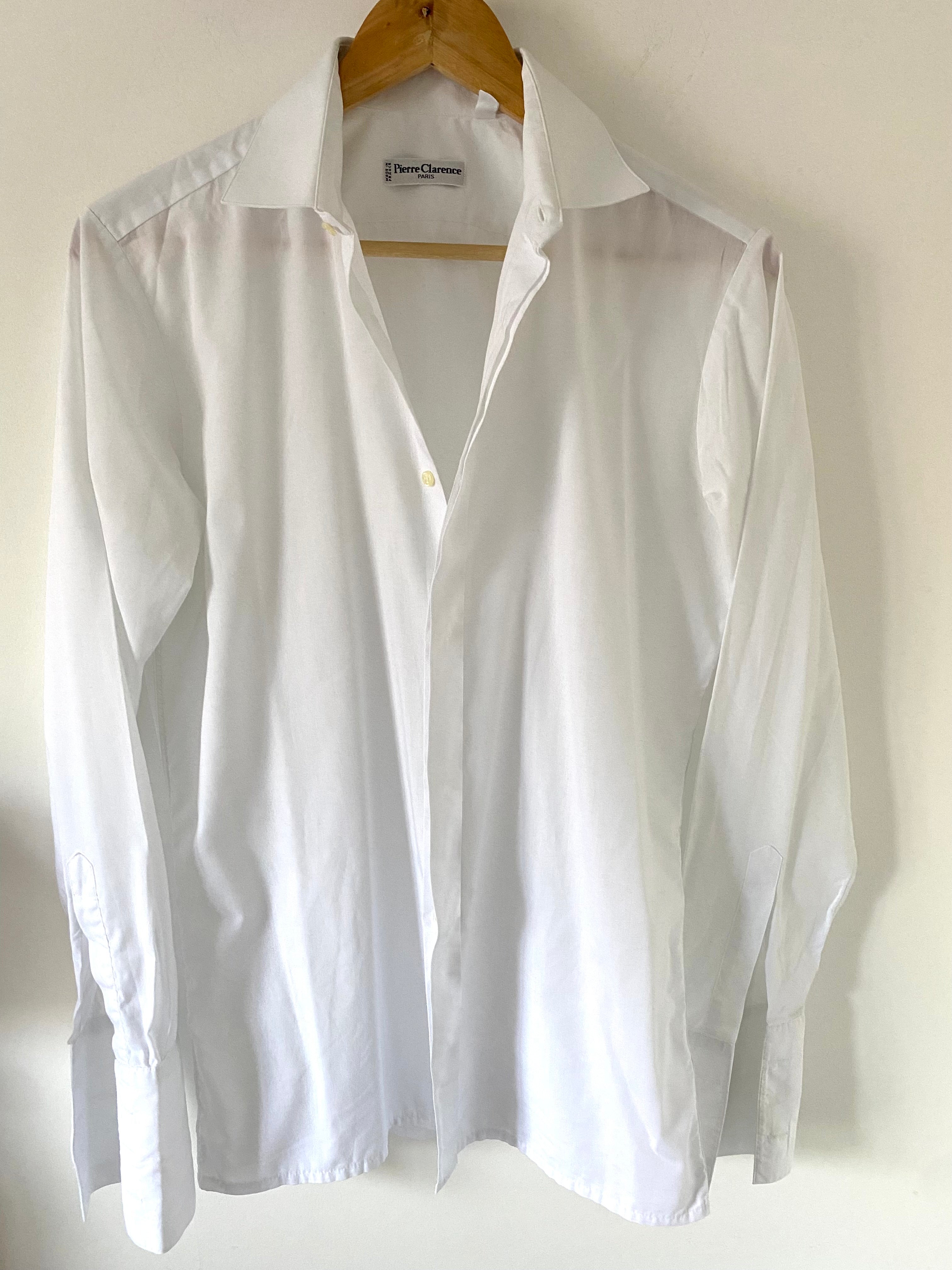 Duo Chemise blanche Homme (+Manchettes)  & Sac  « Soleil »