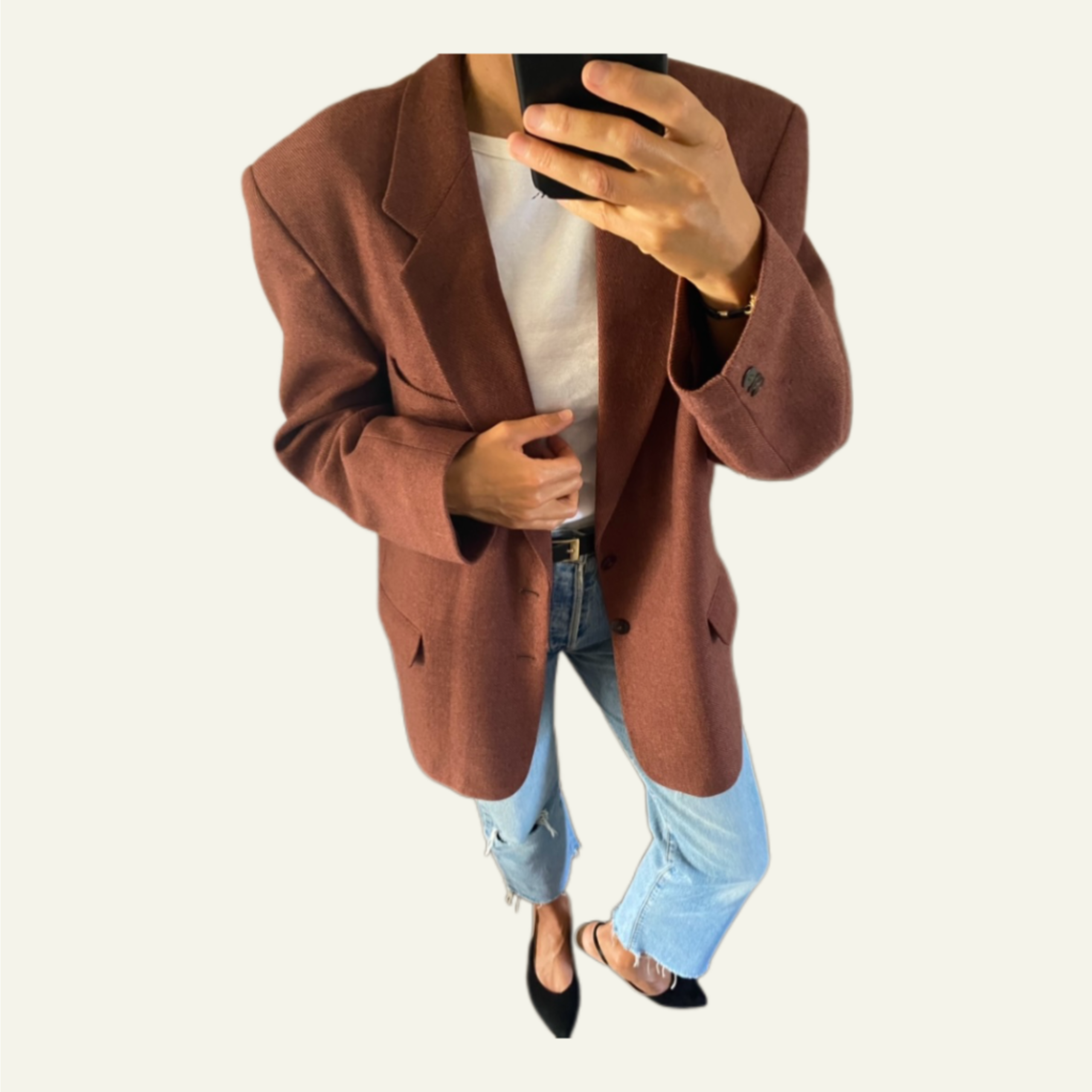 Duo Blazer Homme EDITORIAL ( super Oversize) & Boucles d’oreilles « Escargot  »