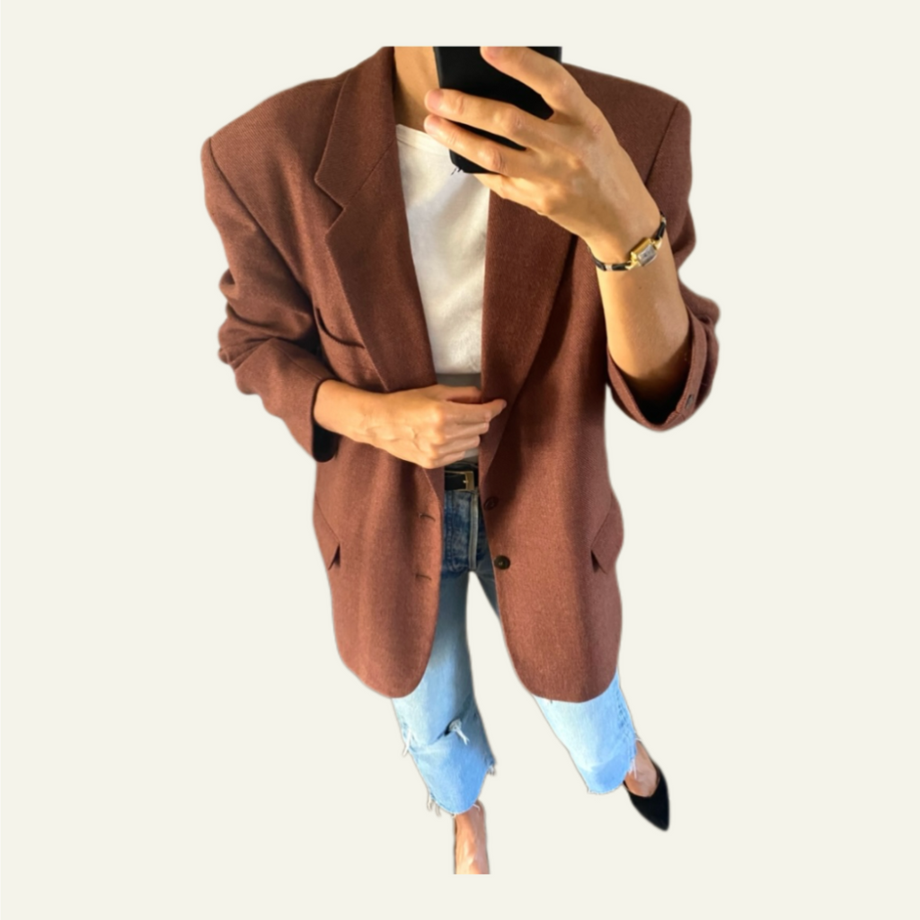 Duo Blazer Homme EDITORIAL ( super Oversize) & Boucles d’oreilles « Escargot  »