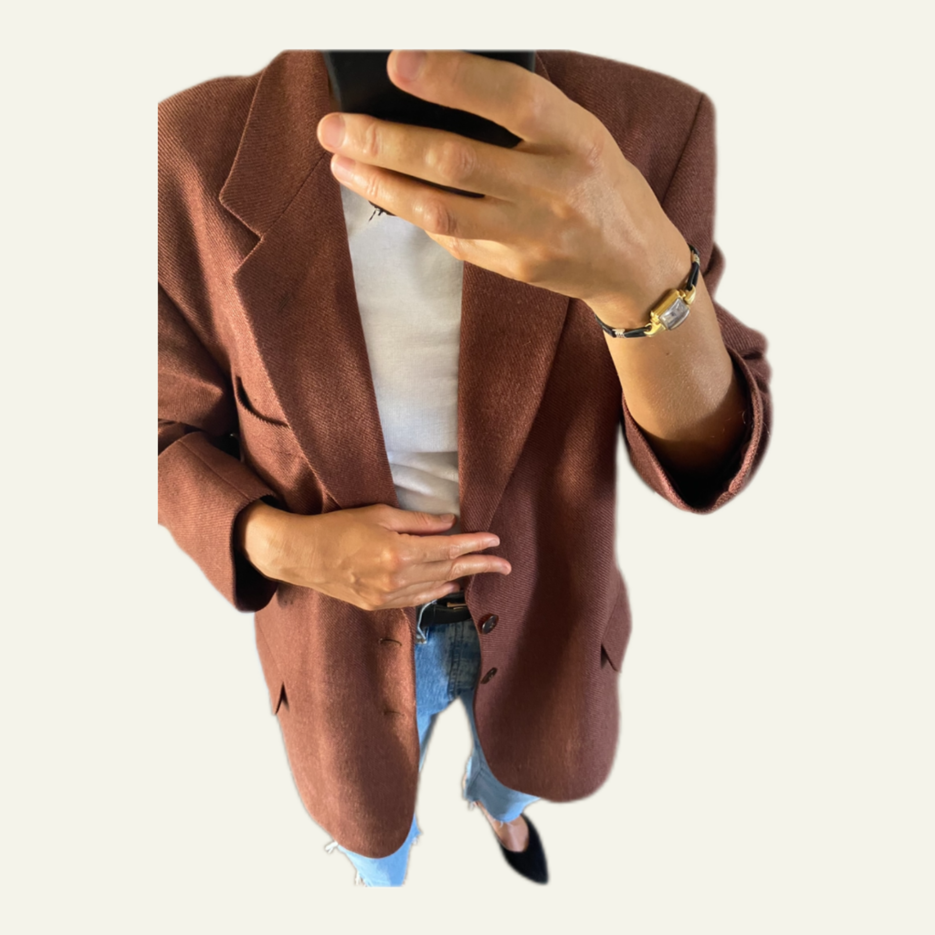 Duo Blazer Homme EDITORIAL ( super Oversize) & Boucles d’oreilles « Escargot  »